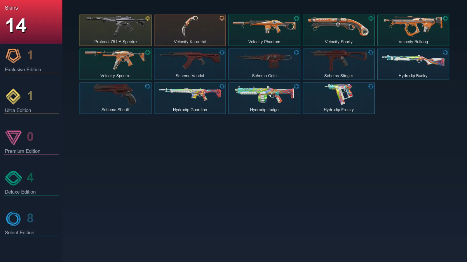 AP | Lv42 | Unranked | 14 Skin | 18 Agent | 26 Buddy