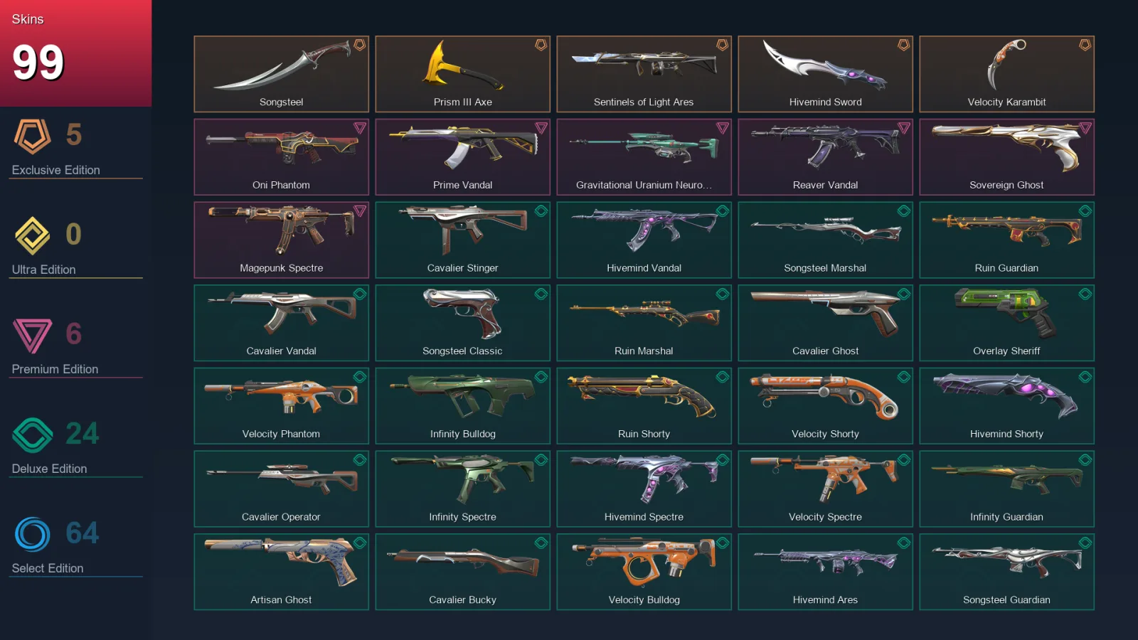 AP | Lv322 | Unranked | 99 Skin | 28 Agent | 146 Buddy — Valorant account