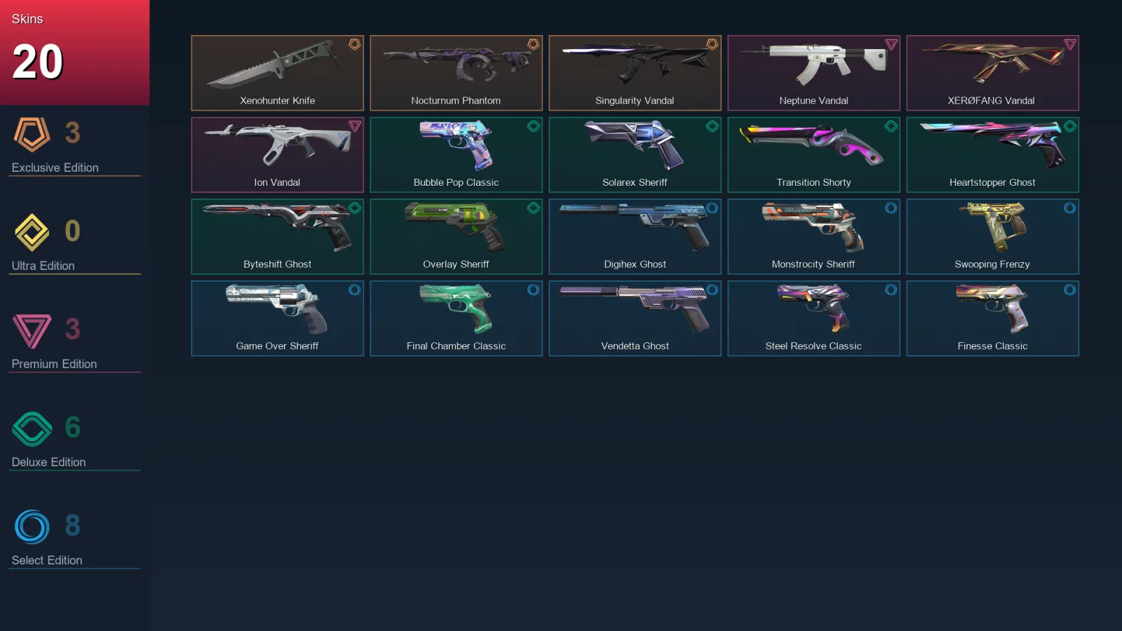 BR | Lv211 | Unranked | 20 Skin | 28 Agent | 78 Buddy — Vendetta Ghost
