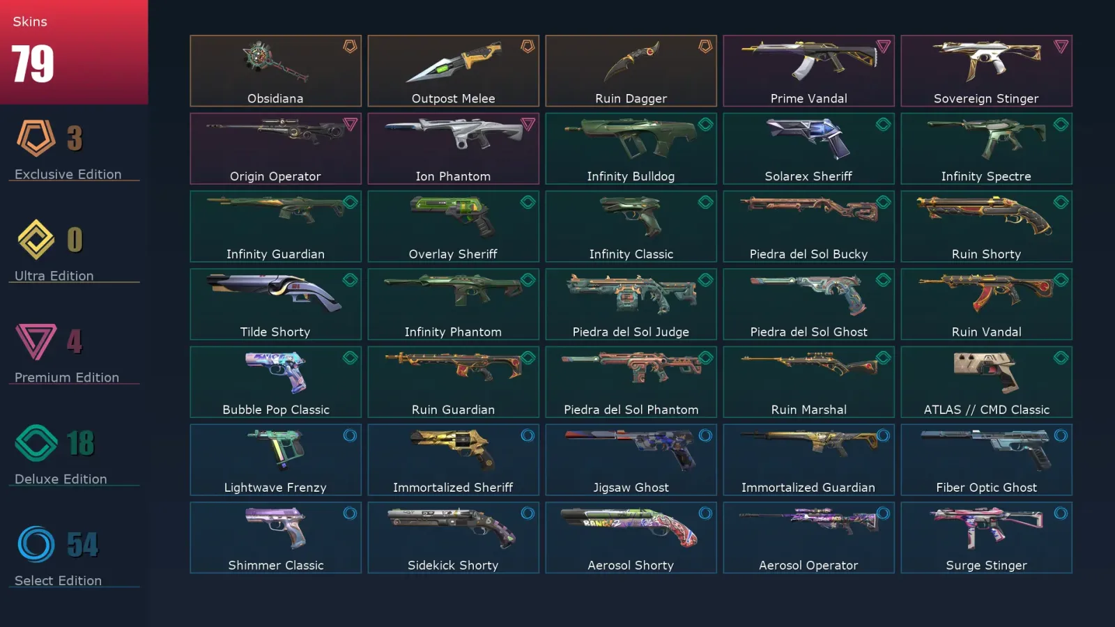 [Valorant] | EU | Level 360 | Platinum 2 | 29 Agents | 79 Skins — Valorant account