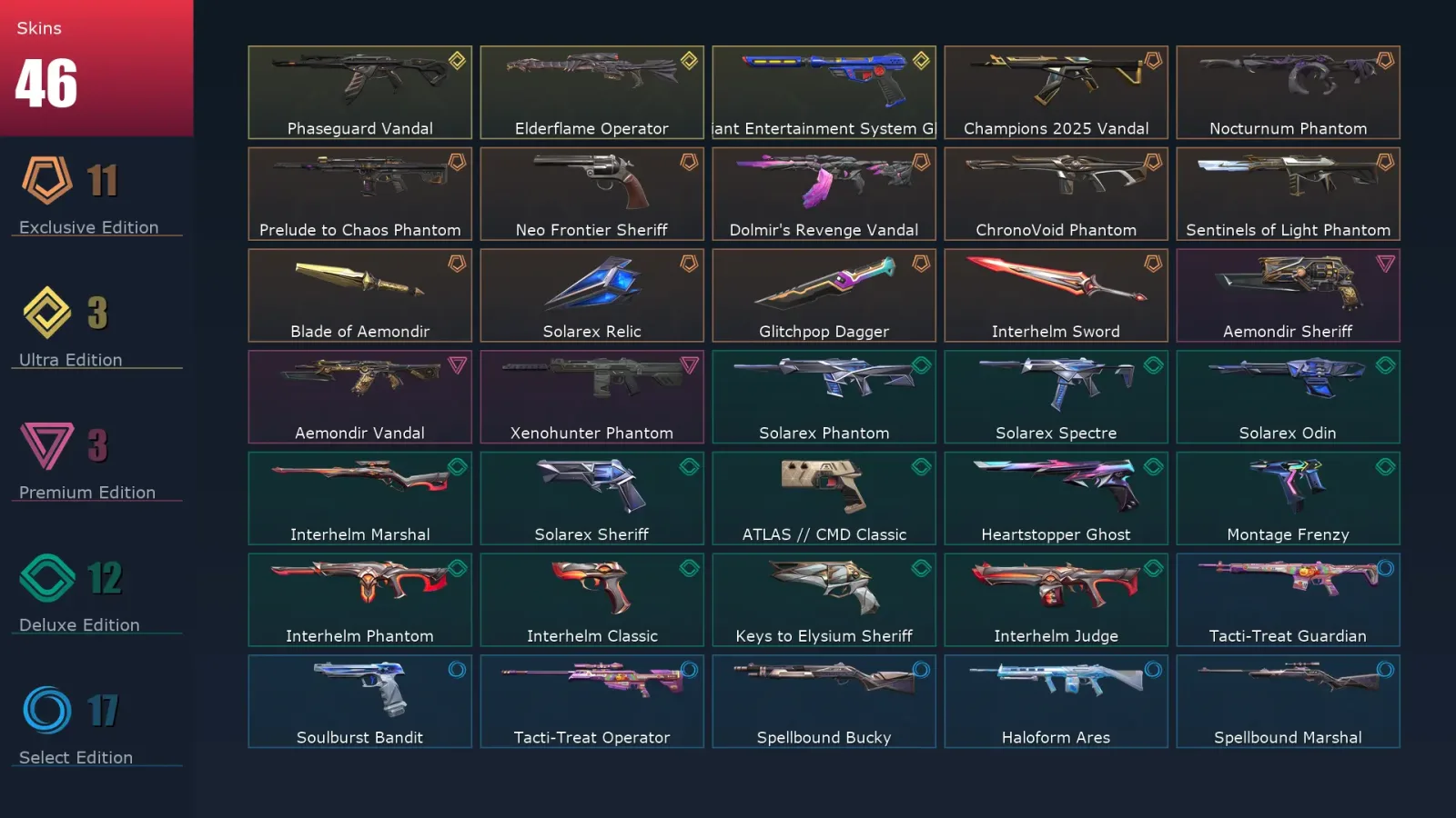 [Valorant] | EU | Level 144 | Platinum 2 | 29 Agents | 46 Skins — Valorant account