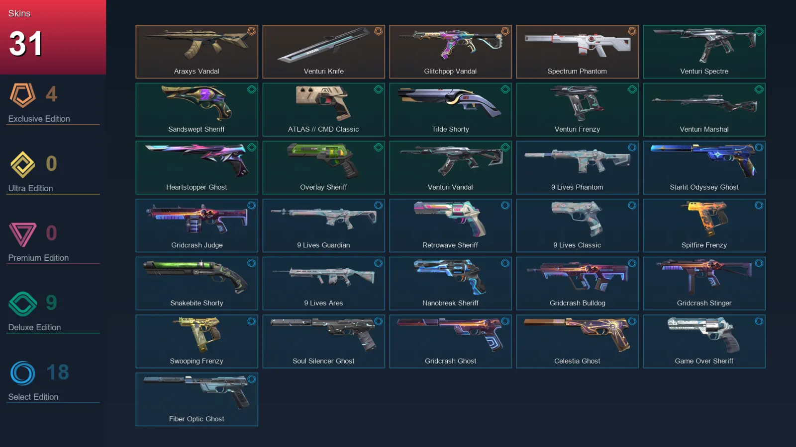 AP | Lv242 | Unranked | 31 Skin | 28 Agent | 87 Buddy