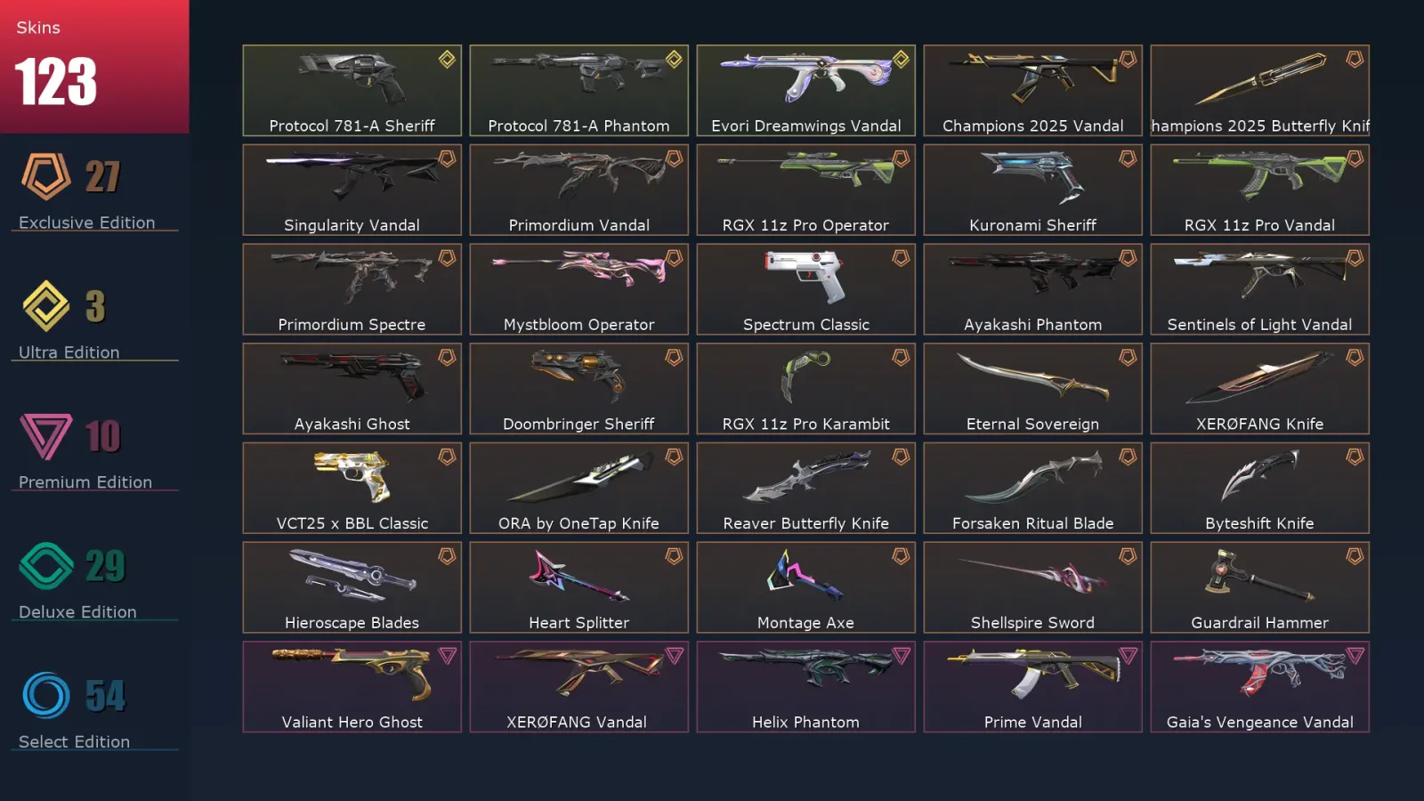 [Valorant] | EU | Level 392 | 28 Agents | 123 Skins — Valorant account