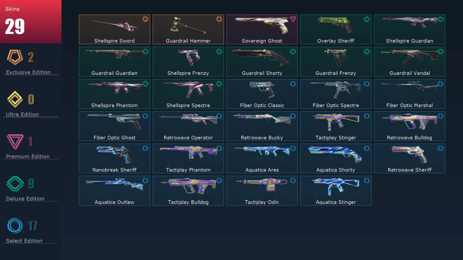 [Valorant] | EU | Level 75 | 23 Agents | 29 Skins