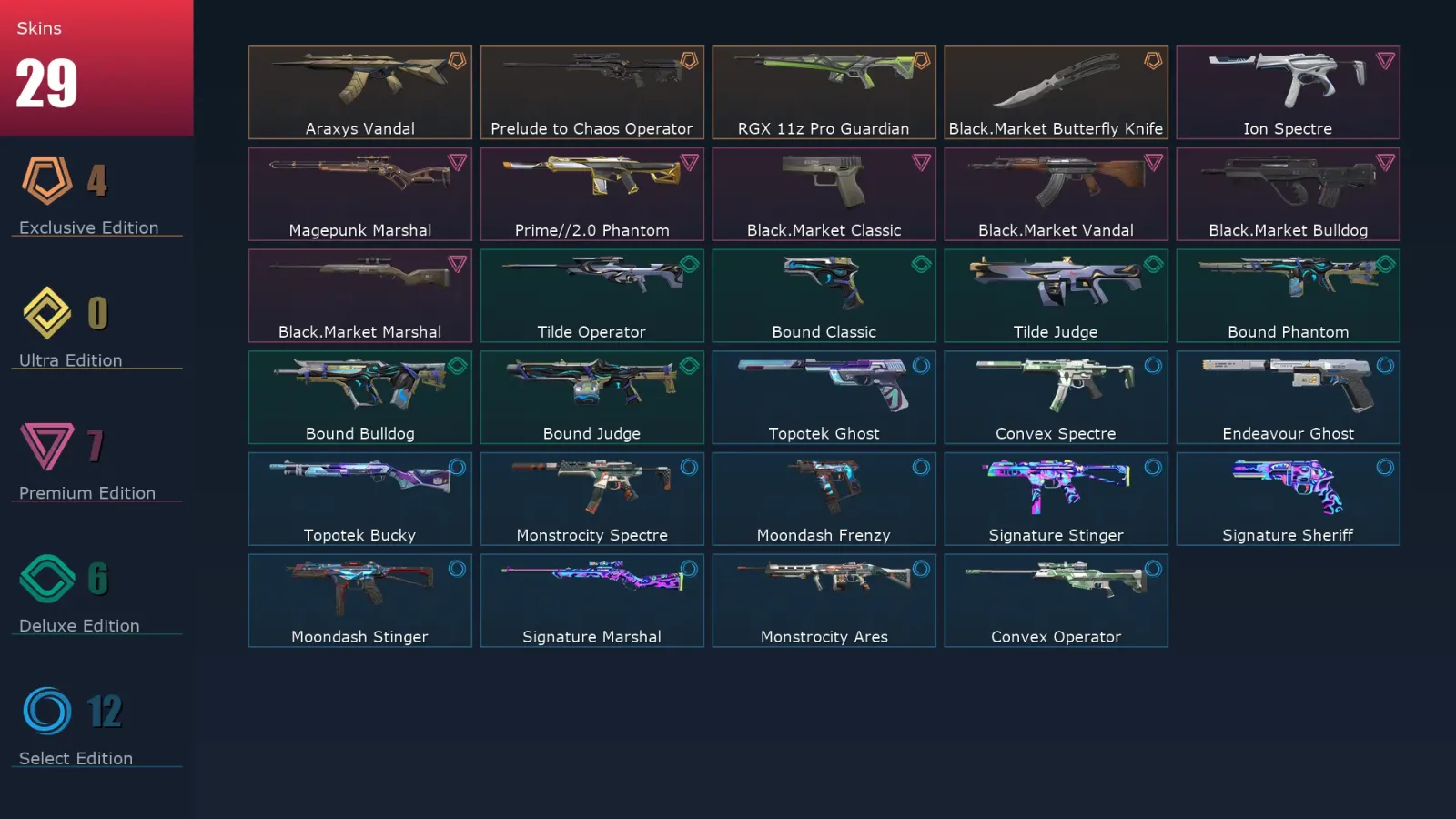 [Valorant] | EU | Level 22 | 14 Agents | 29 Skins — Valorant account