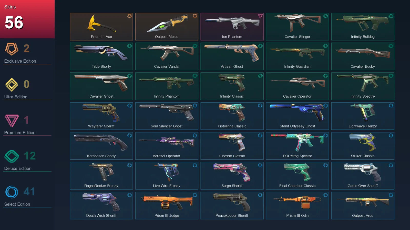 EU | Lv340 | Unranked | 56 Skin | 22 Agent | 105 Buddy — Valorant account