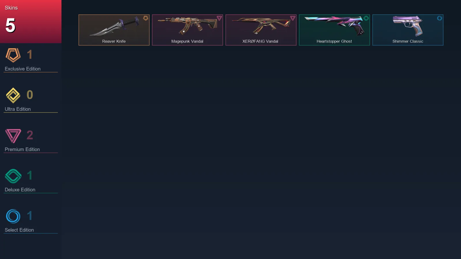 EU | Lv82 | Unranked | 5 Skin | 26 Agent | 38 Buddy