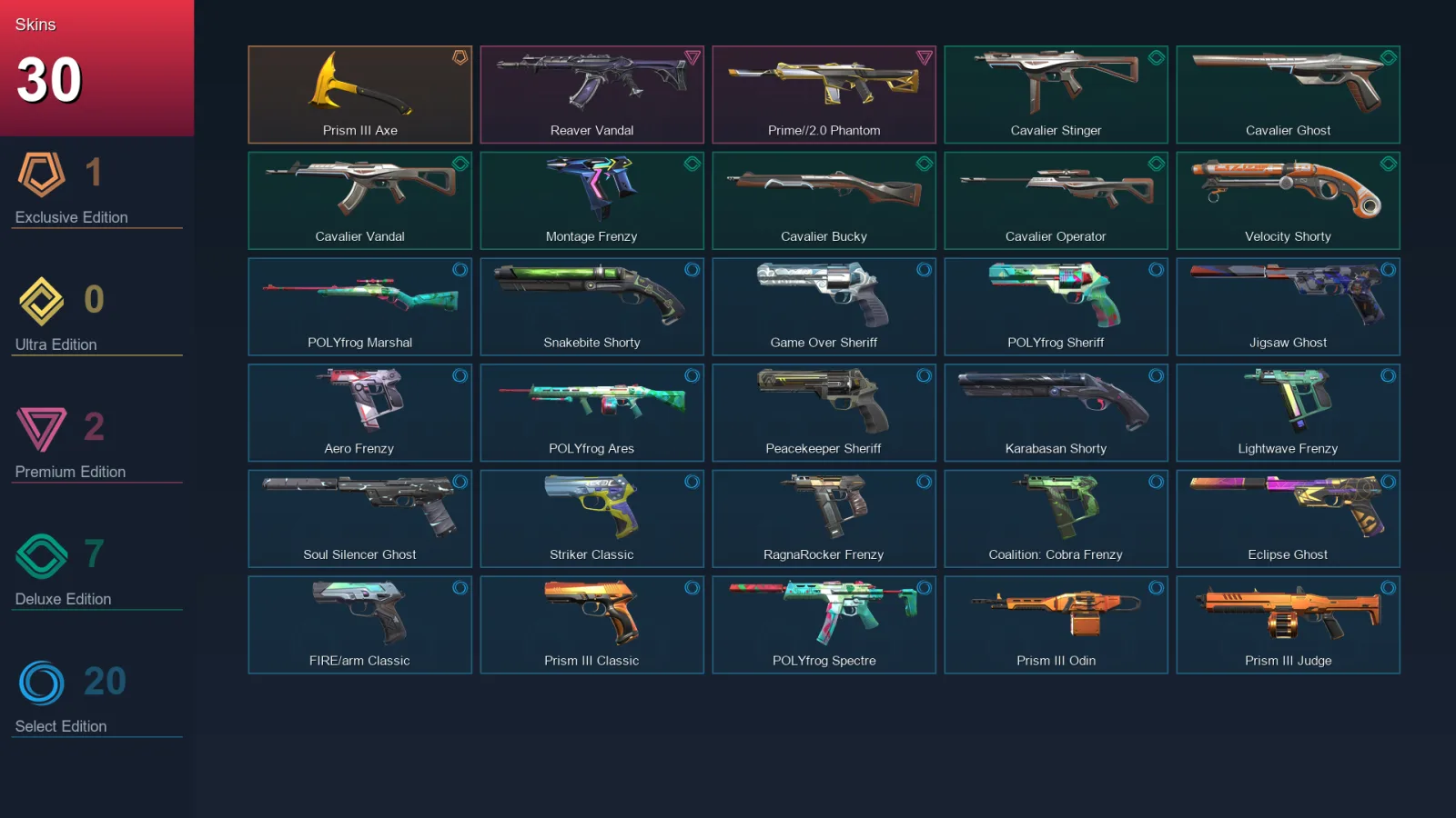 AP | Lv203 | Unranked | 30 Skin | 27 Agent | 78 Buddy — Valorant account