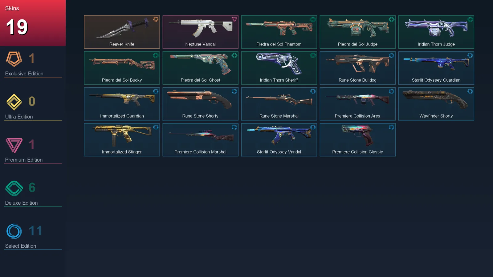 EU | Lv32 | Unranked | 19 Skin | 13 Agent | 21 Buddy