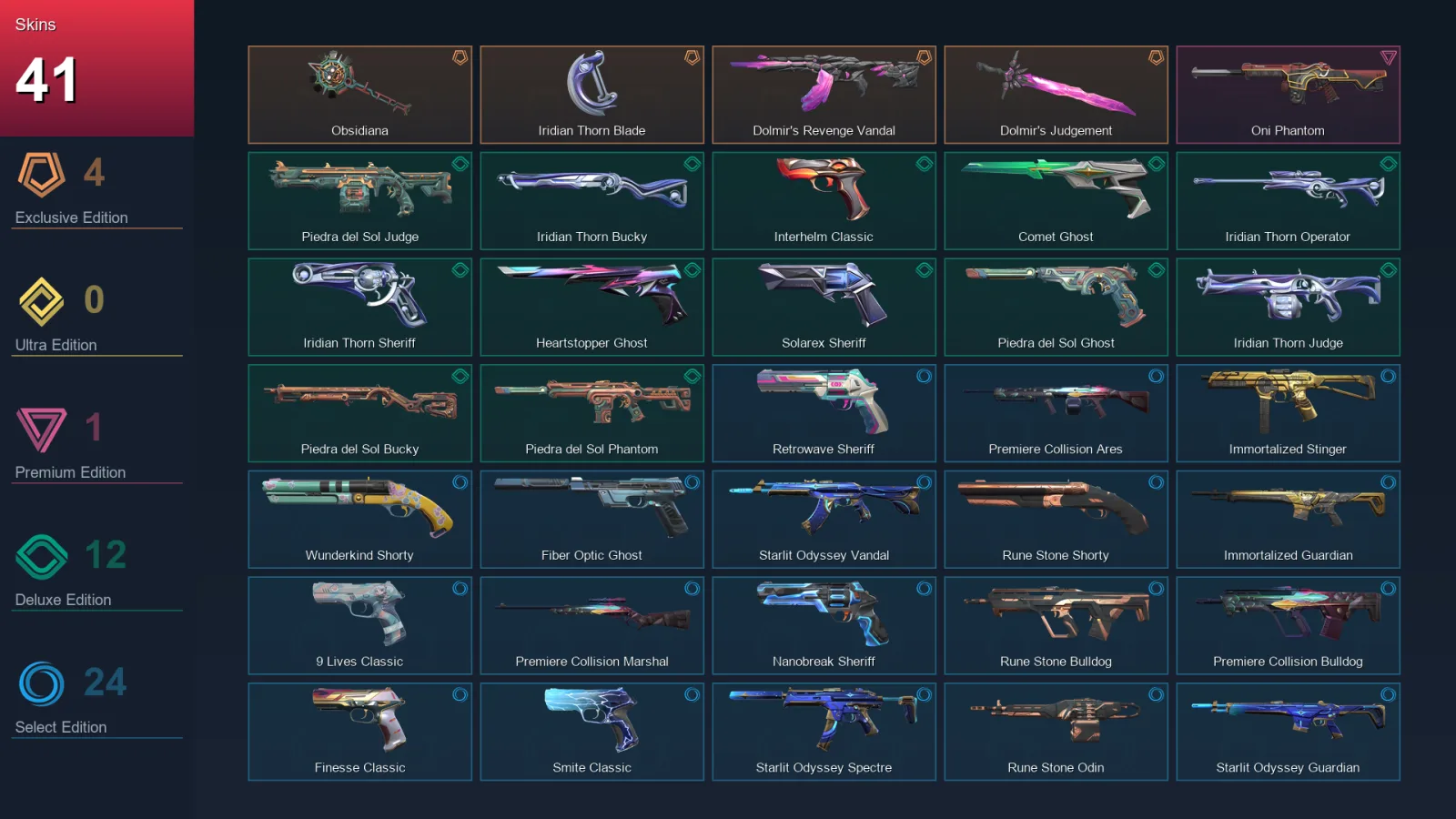 AP | Lv233 | Unranked | 41 Skin | 28 Agent | 89 Buddy — Valorant account