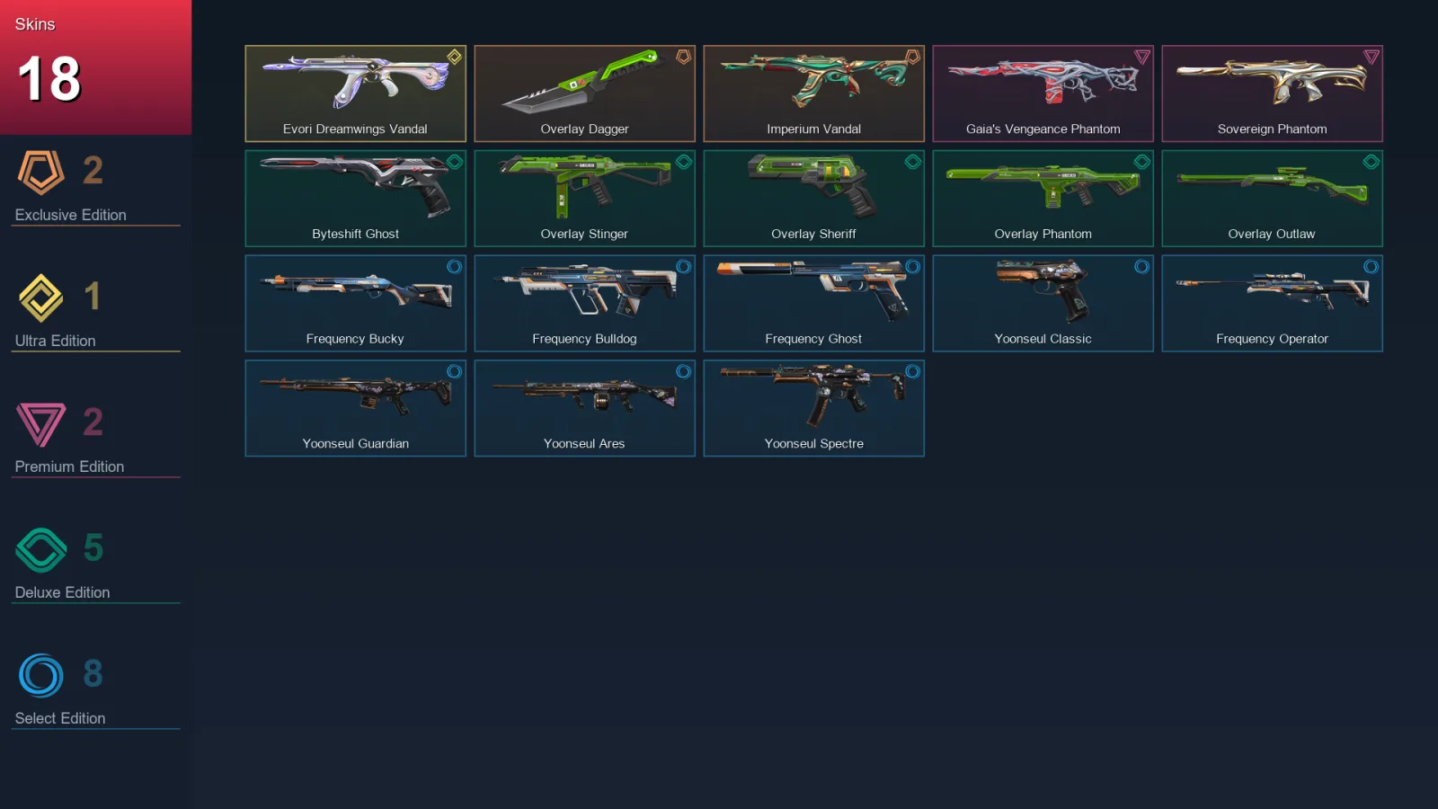 EU | Lv79 | Unranked | 18 Skin | 25 Agent | 34 Buddy