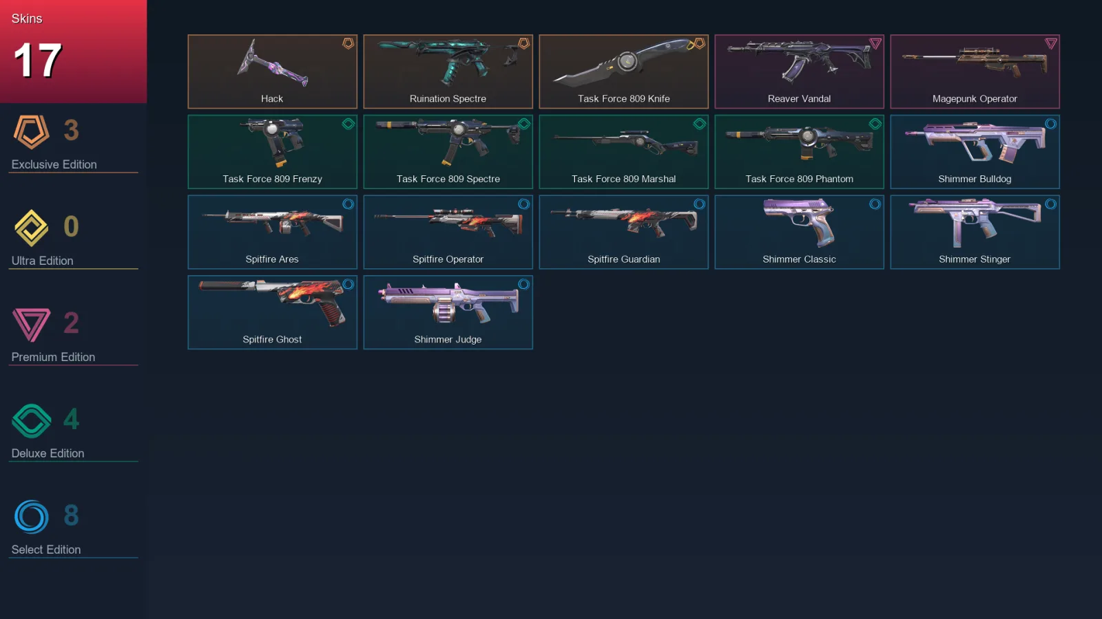 NA | Lv54 | Unranked | 17 Skin | 17 Agent | 26 Buddy — Valorant account
