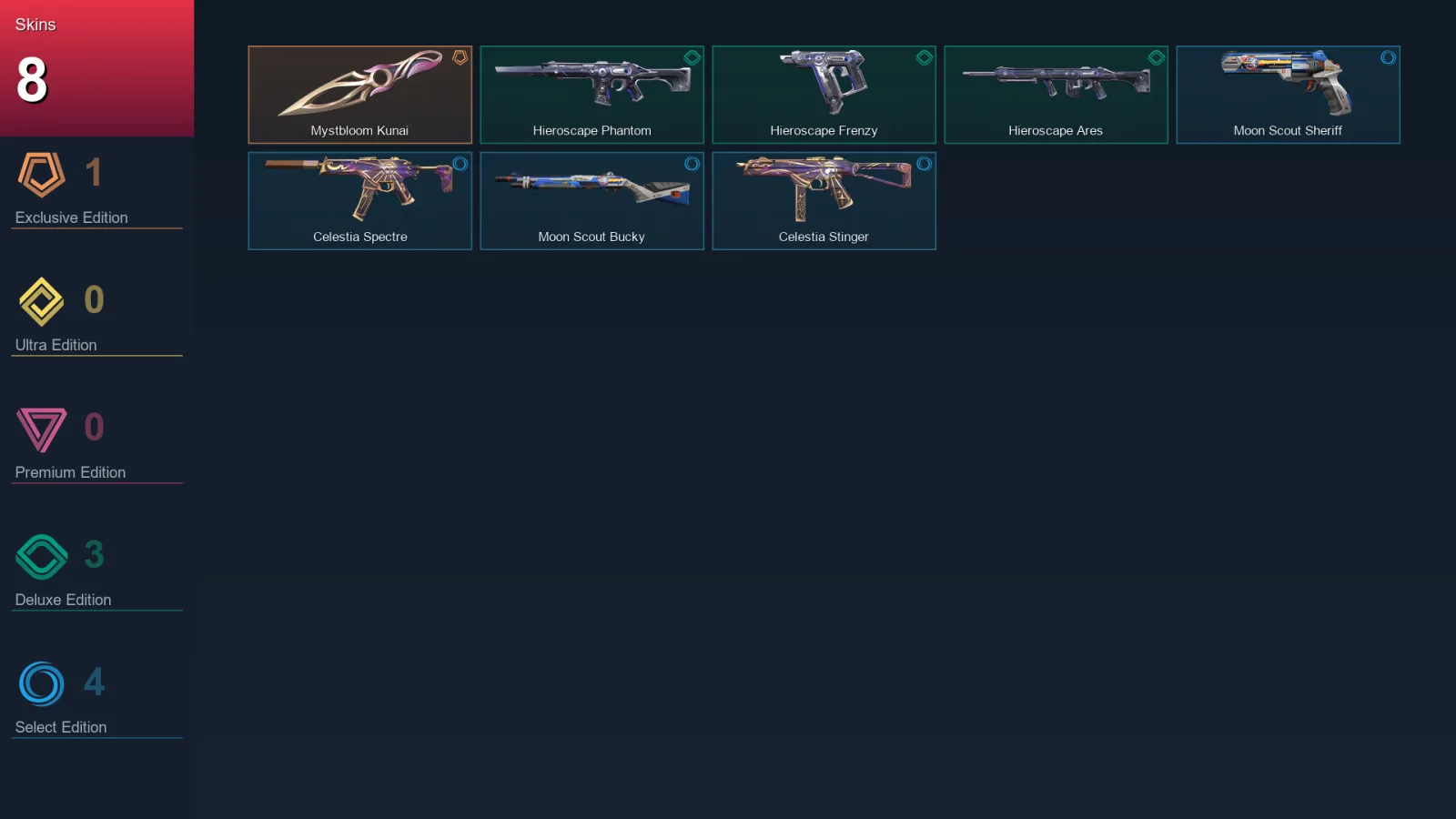 EU | Lv20 | Unranked | 8 Skin | 11 Agent | 8 Buddy