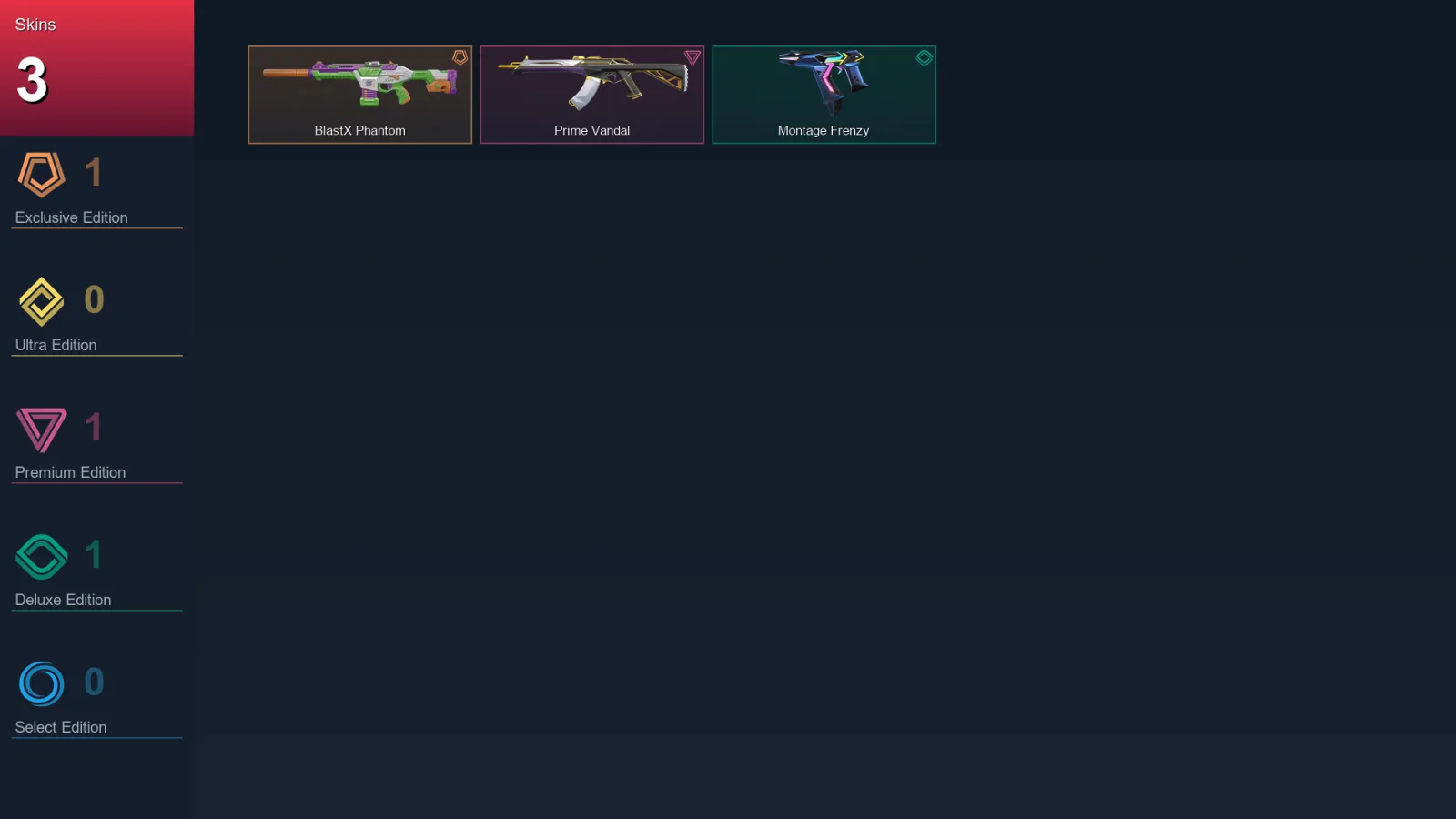 AP | Lv51 | Unranked | 3 Skin | 17 Agent | 15 Buddy