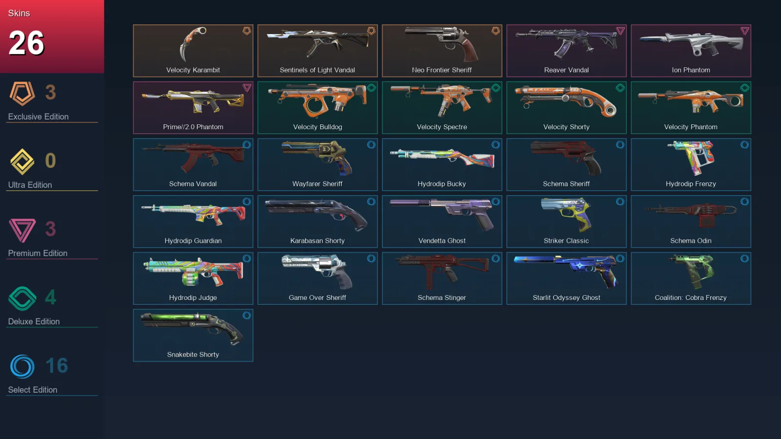 LA | Lv197 | Unranked | 26 Skin | 28 Agent | 92 Buddy — Valorant account