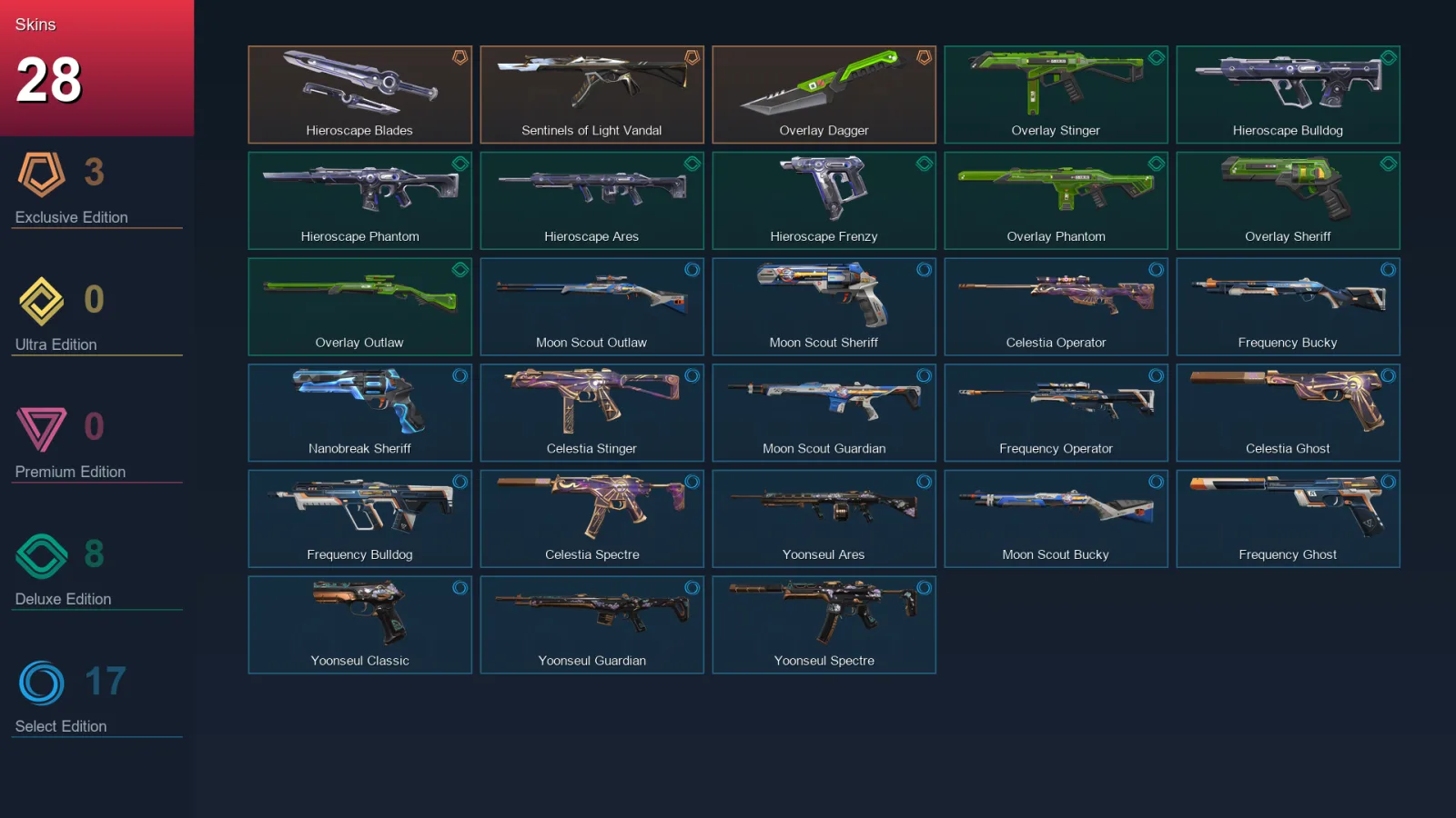 AP | Lv98 | Unranked | 28 Skin | 28 Agent | 35 Buddy