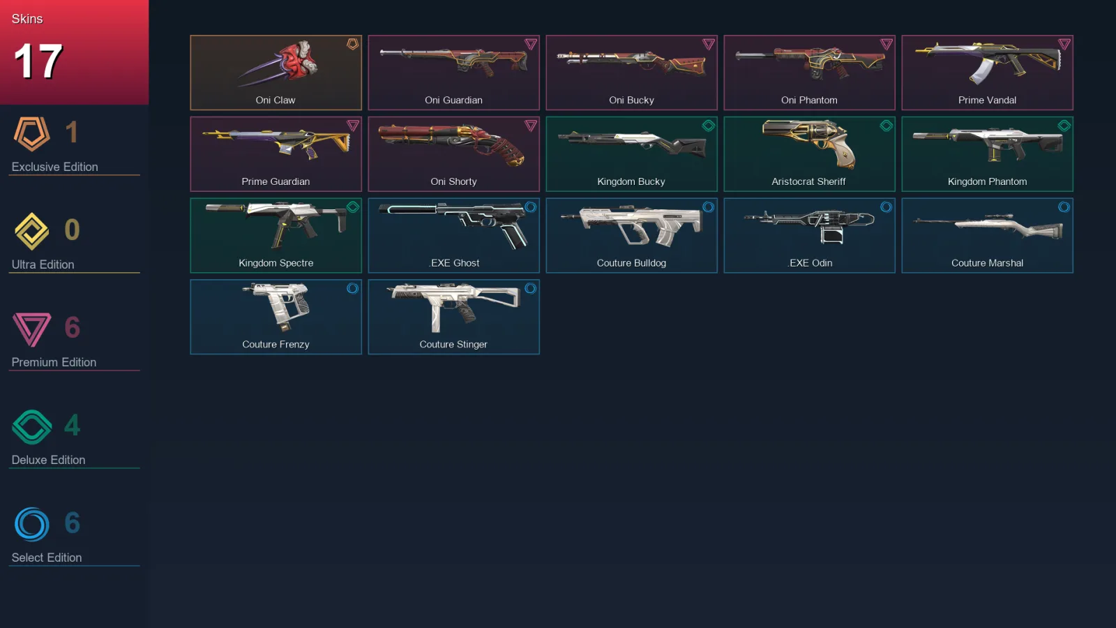 NA | Lv1 | Unranked | 17 Skin | 10 Agent | 15 Buddy — Unranked / Smurf Valorant
