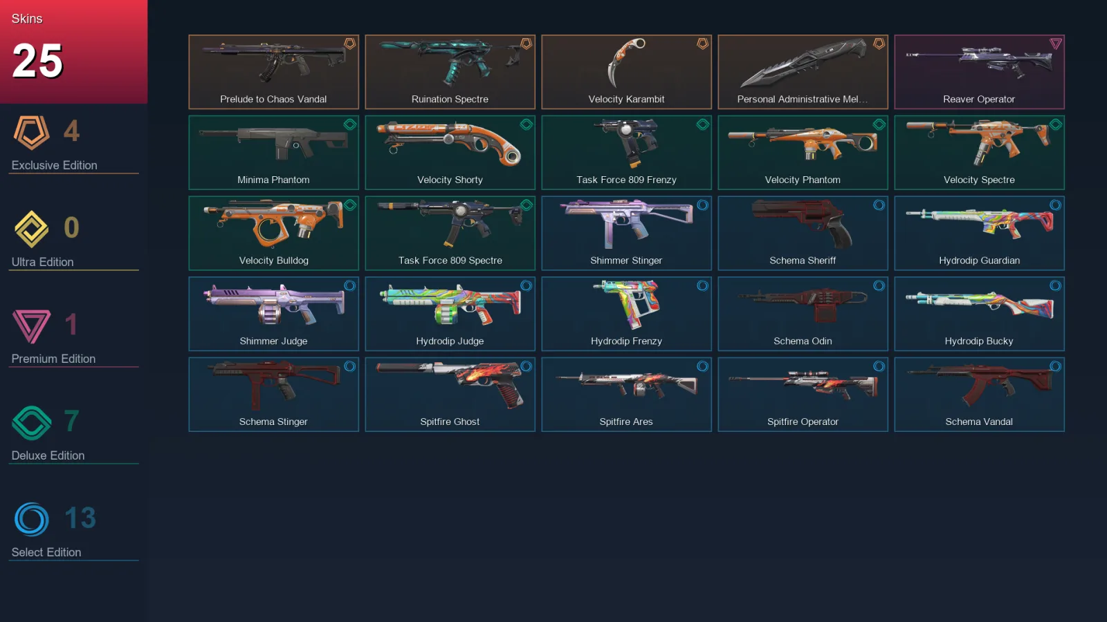 EU | Lv37 | Unranked | 25 Skin | 14 Agent | 27 Buddy — Valorant account