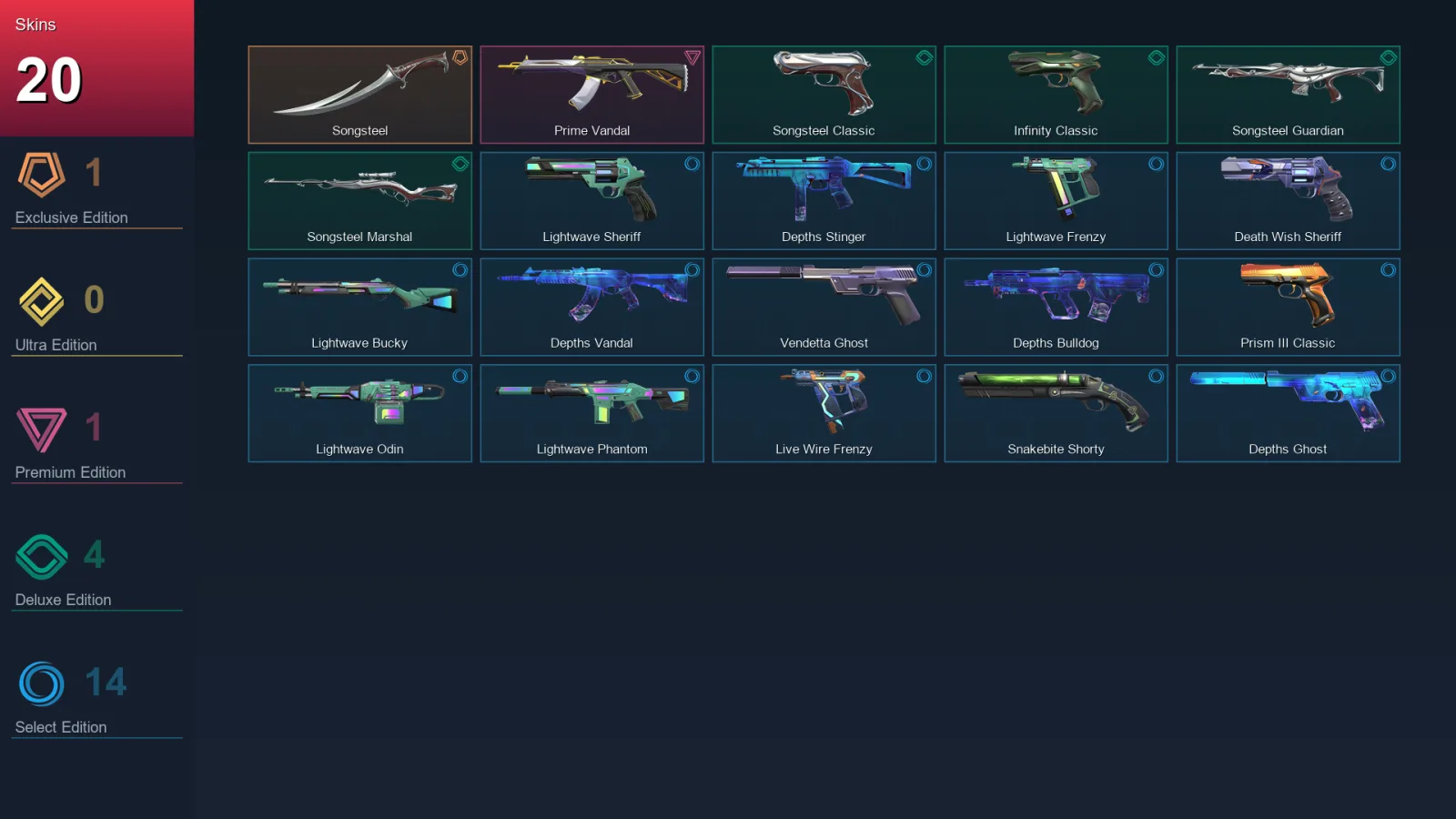 EU | Lv97 | Unranked | 20 Skin | 21 Agent | 52 Buddy — Valorant account