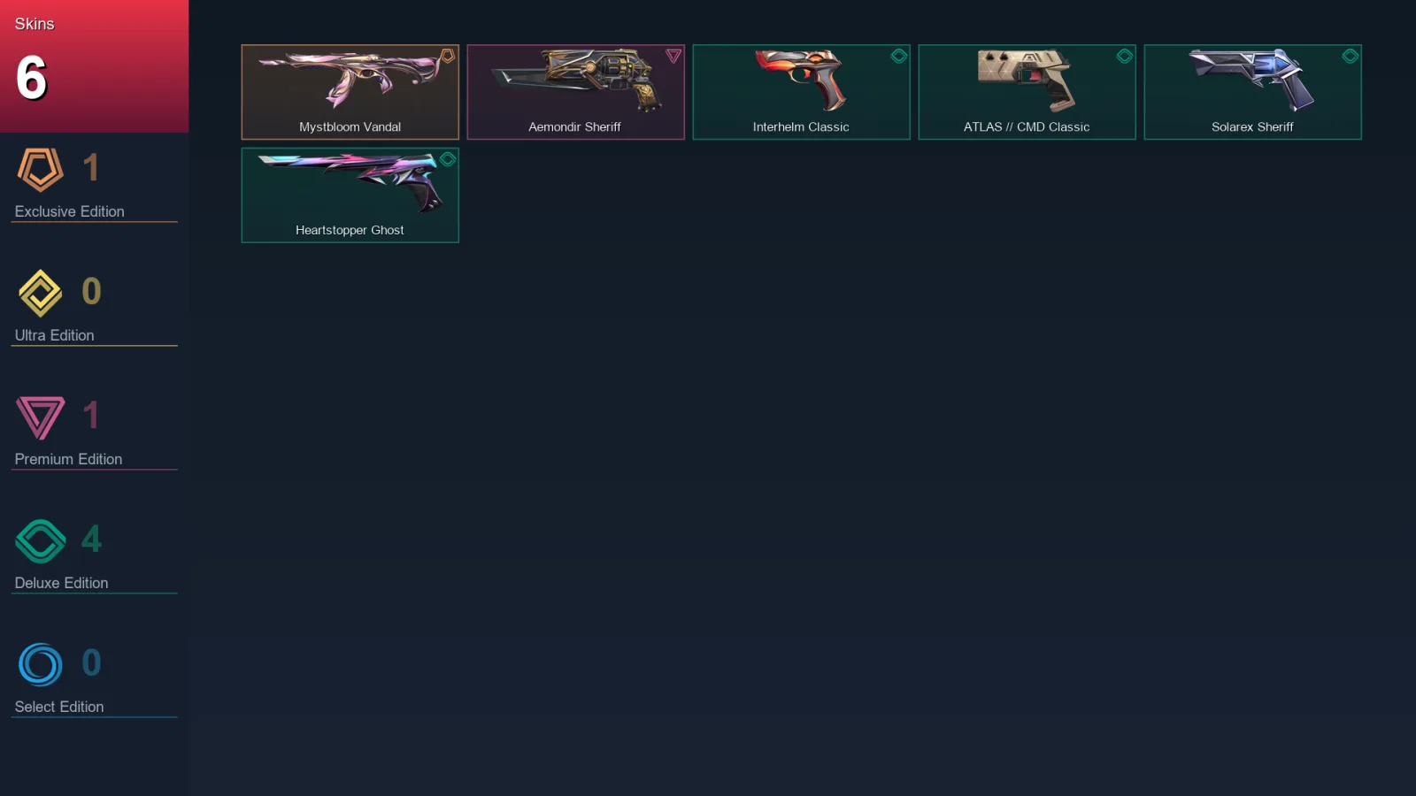 AP | Lv70 | Unranked | 6 Skin | 19 Agent | 25 Buddy