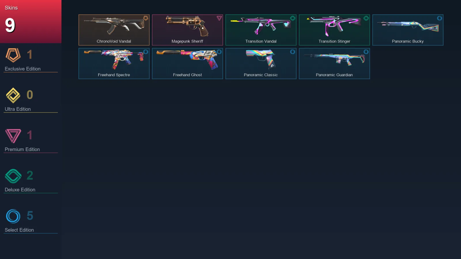 EU | Lv23 | Unranked | 9 Skin | 7 Agent | 9 Buddy