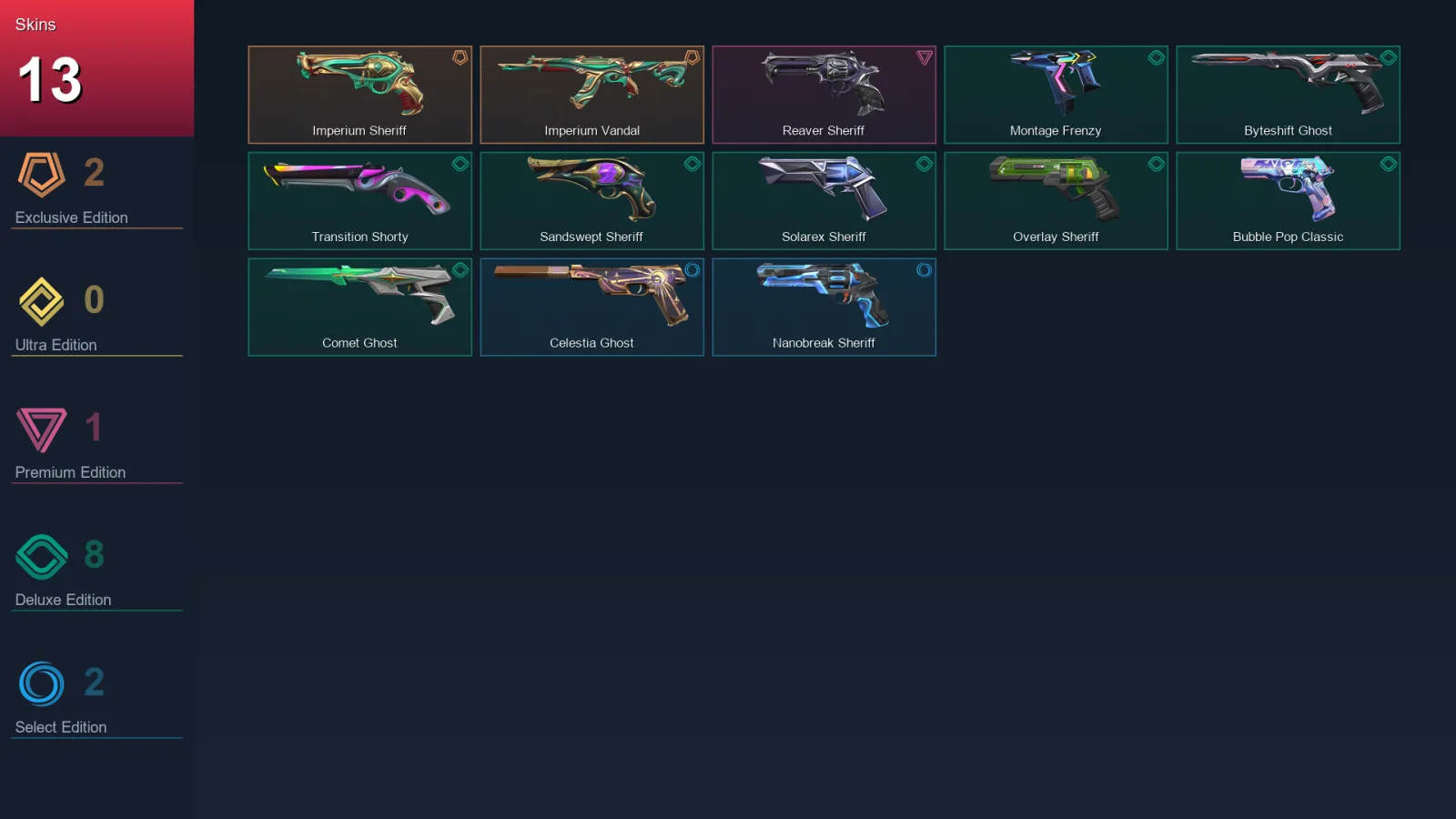 EU | Lv251 | Unranked | 13 Skin | 29 Agent | 64 Buddy — Valorant account