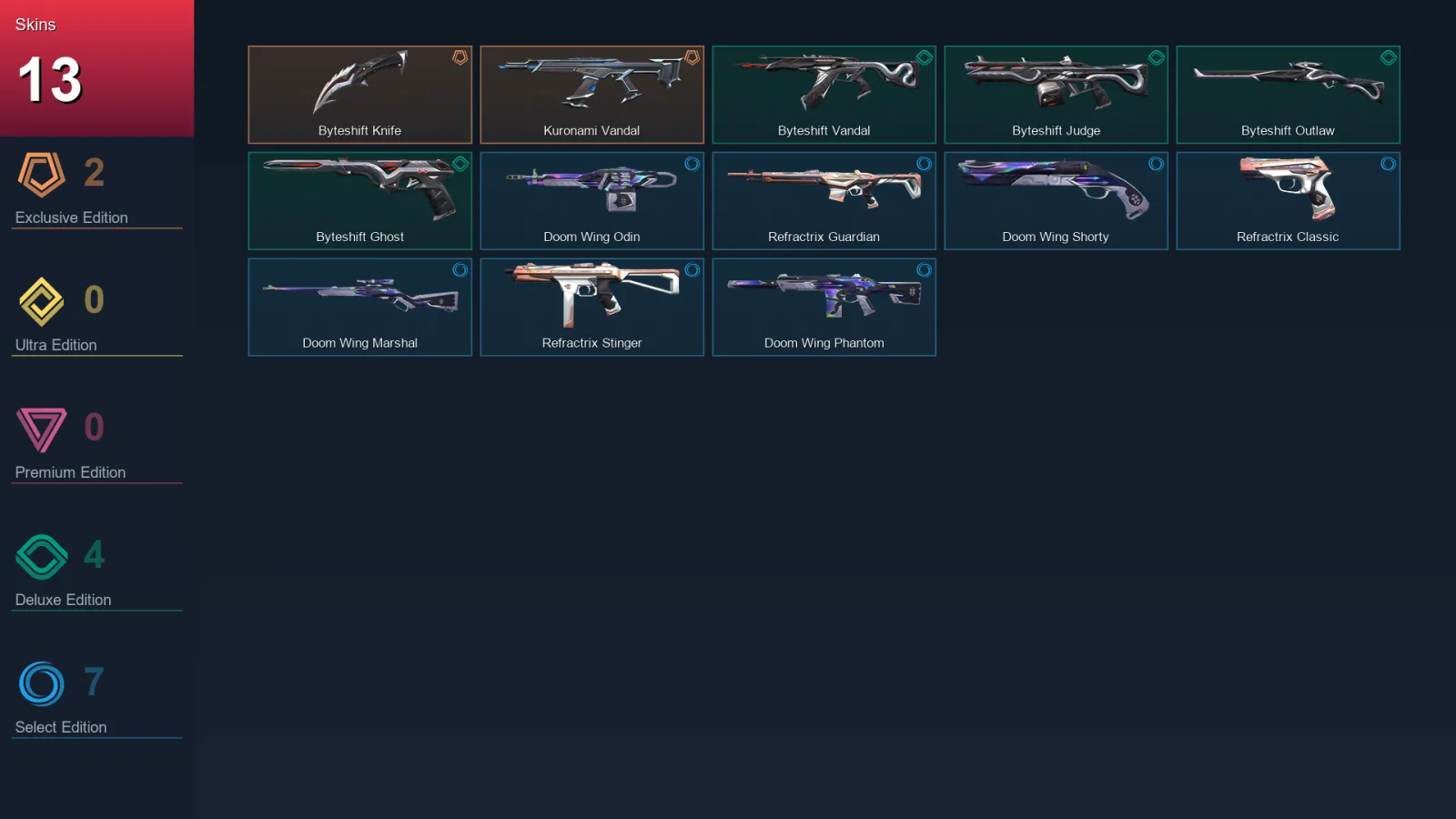 EU | Lv34 | Unranked | 13 Skin | 11 Agent | 21 Buddy — Valorant account