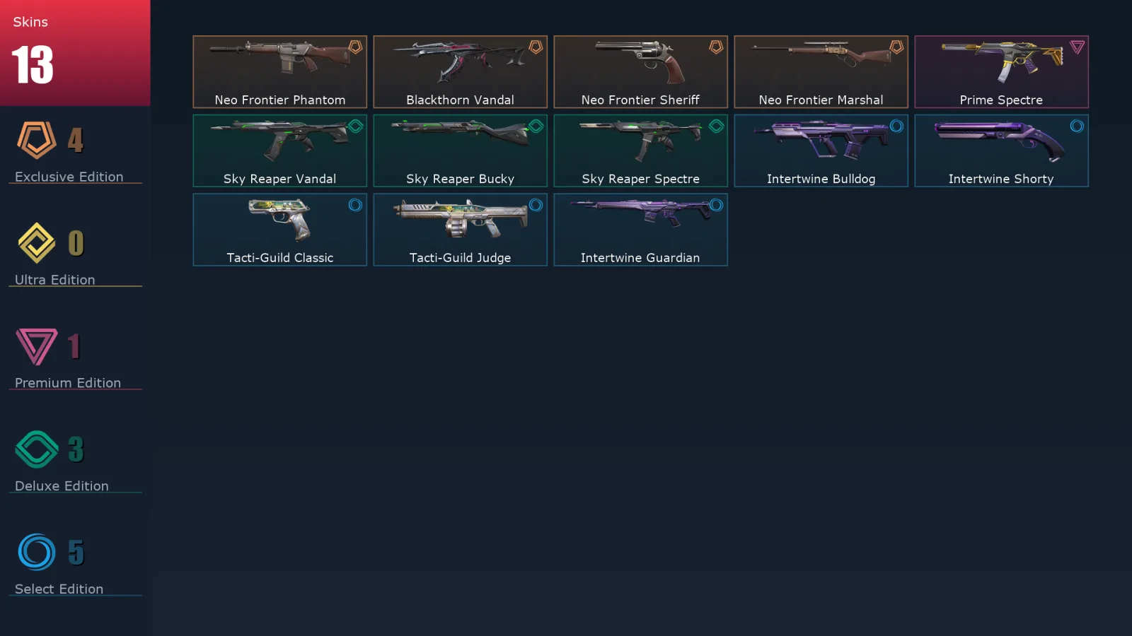 [Valorant] | EU | Level 12 | 7 Agents | 13 Skins