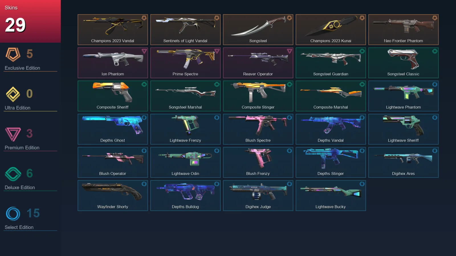 EU | Lv64 | Unranked | 29 Skin | 22 Agent | 45 Buddy