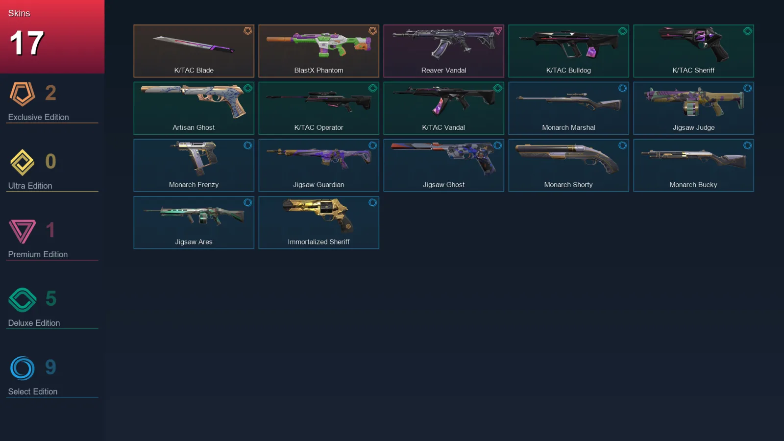 AP | Lv121 | Unranked | 17 Skin | 21 Agent | 49 Buddy