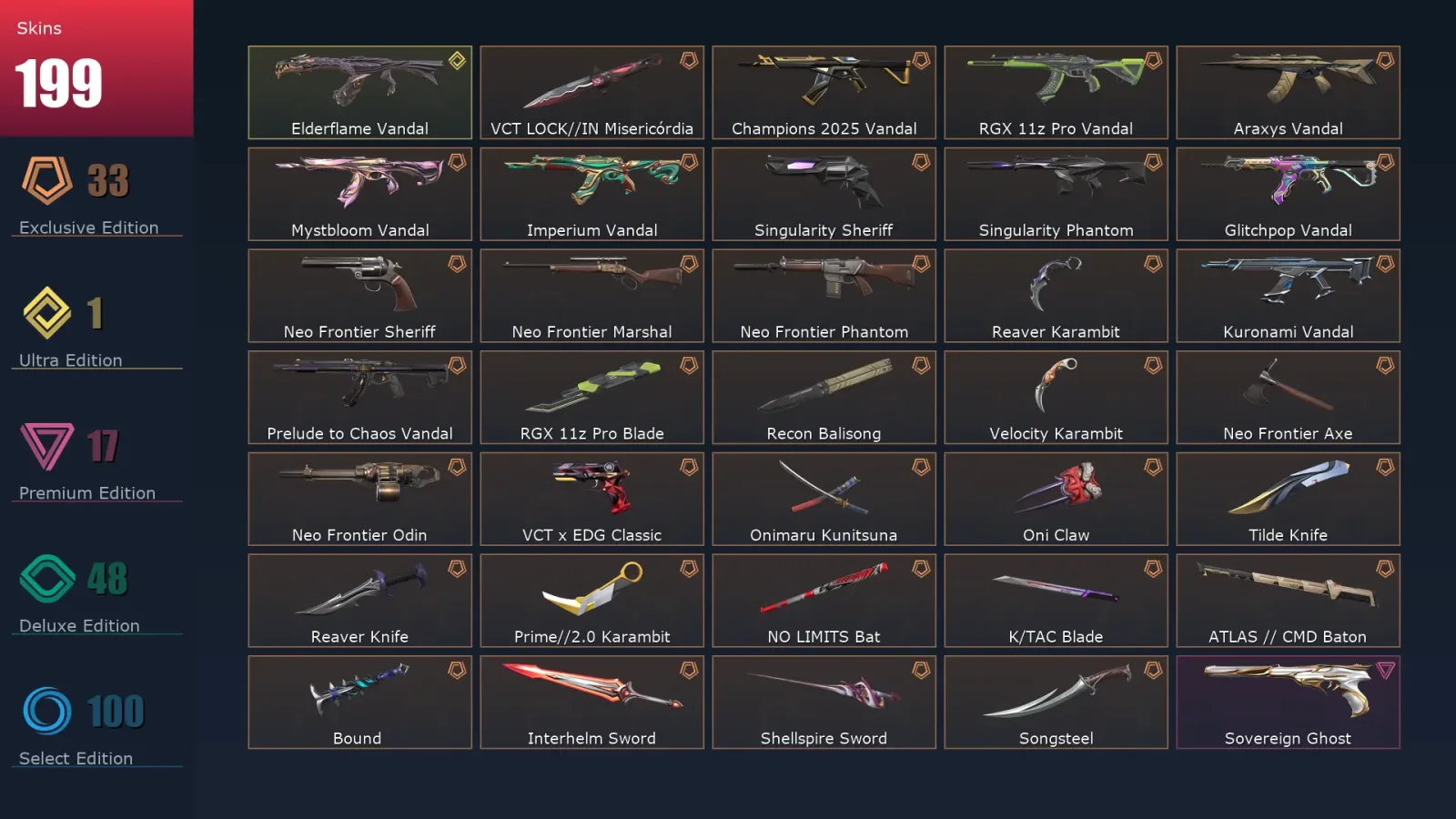 [Valorant] | EU | Level 256 | 28 Agents | 199 Skins — Valorant account