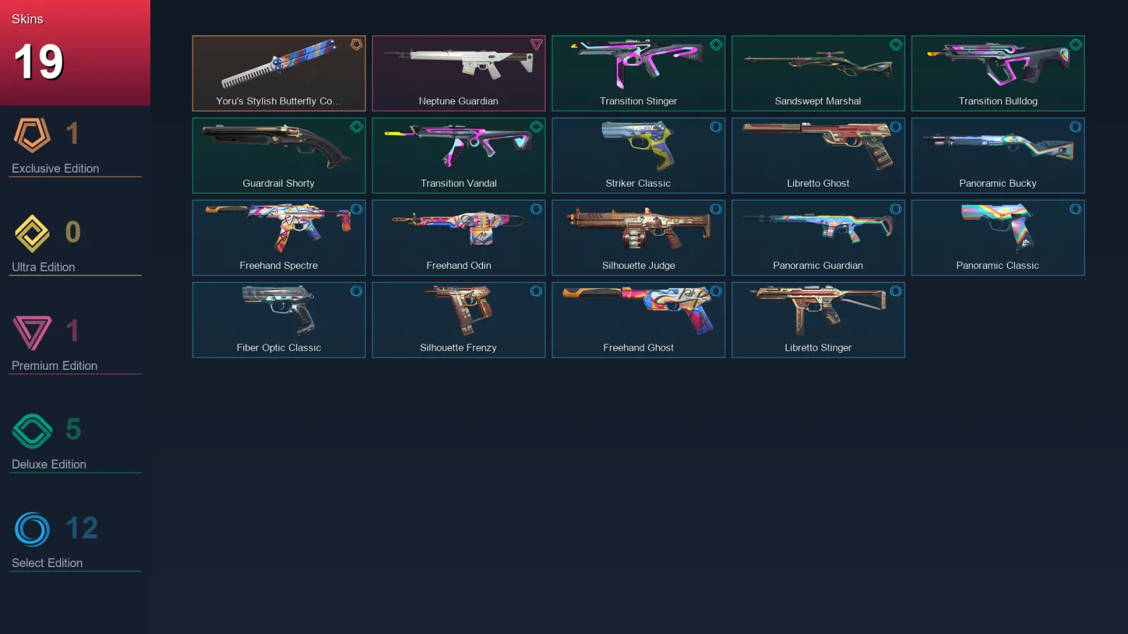 EU | Lv61 | Unranked | 19 Skin | 20 Agent | 25 Buddy