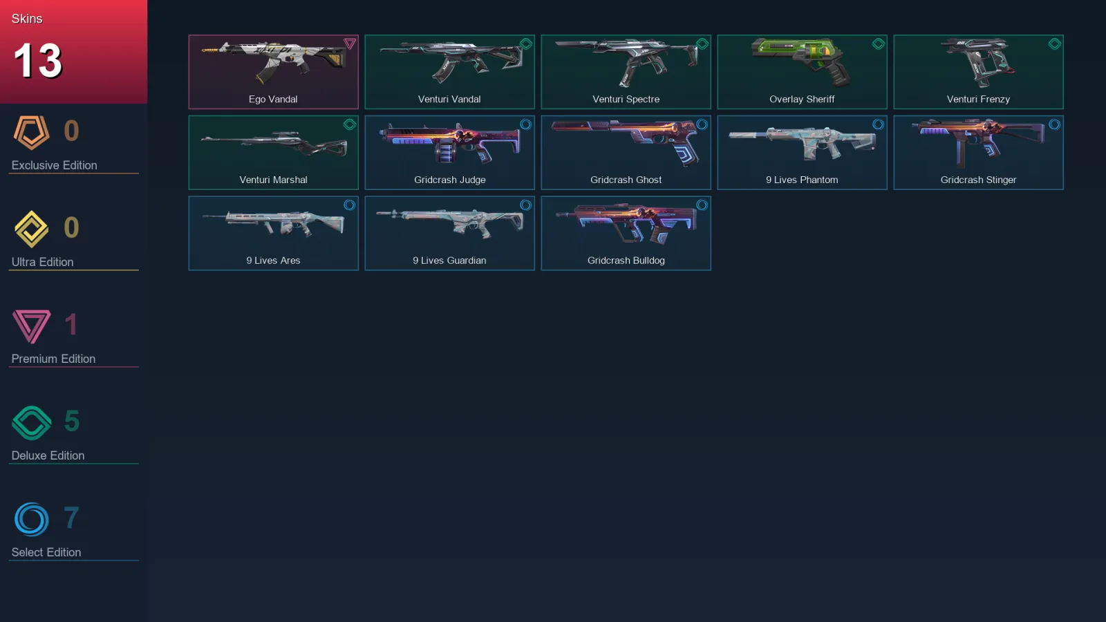 AP | Lv63 | Unranked | 13 Skin | 22 Agent | 33 Buddy