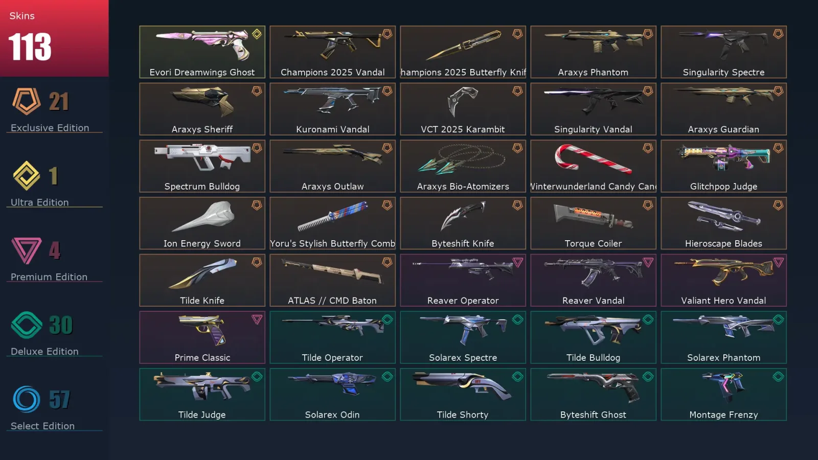 [Valorant] | EU | Level 305 | Bronze 1 | 29 Agents | 113 Skins