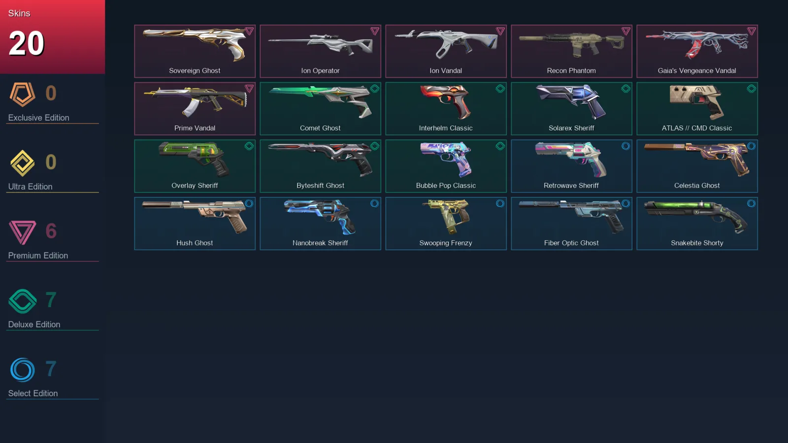 AP | Lv387 | Unranked | 20 Skin | 28 Agent | 77 Buddy — Valorant account