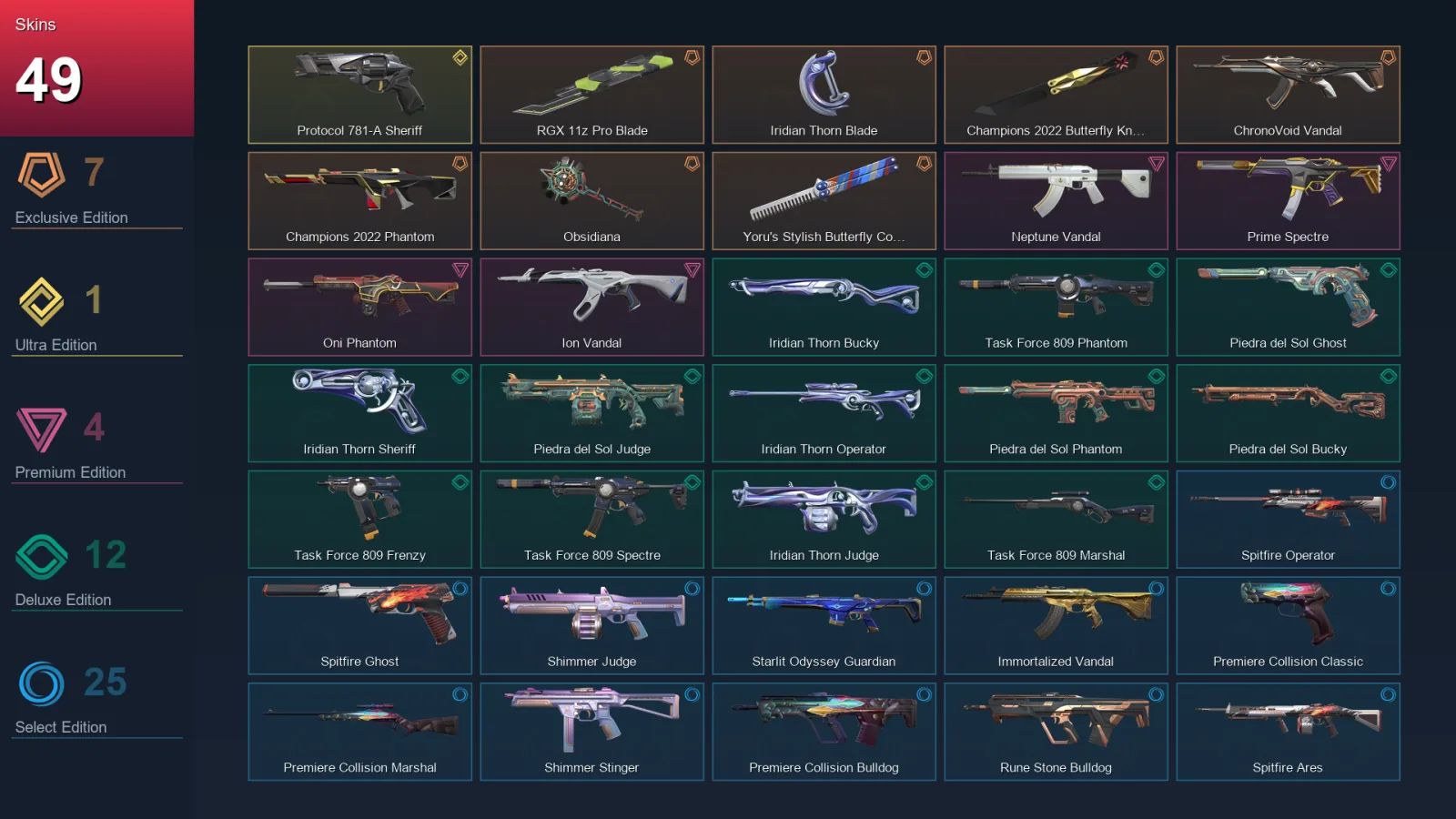 EU | Lv108 | Unranked | 49 Skin | 22 Agent | 60 Buddy