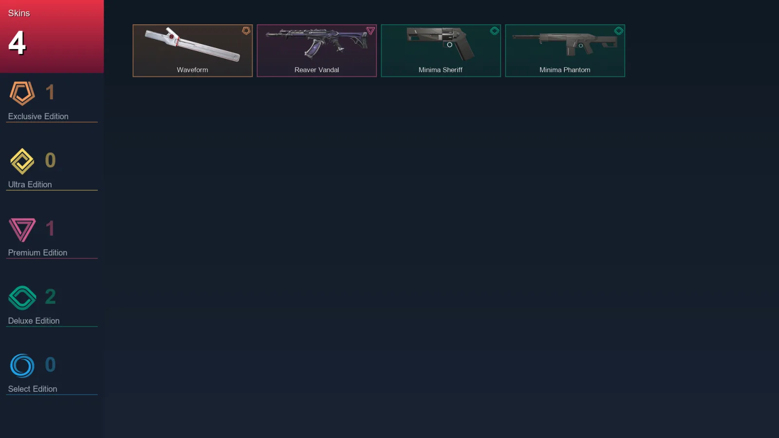 EU | Lv18 | Unranked | 4 Skin | 7 Agent | 6 Buddy