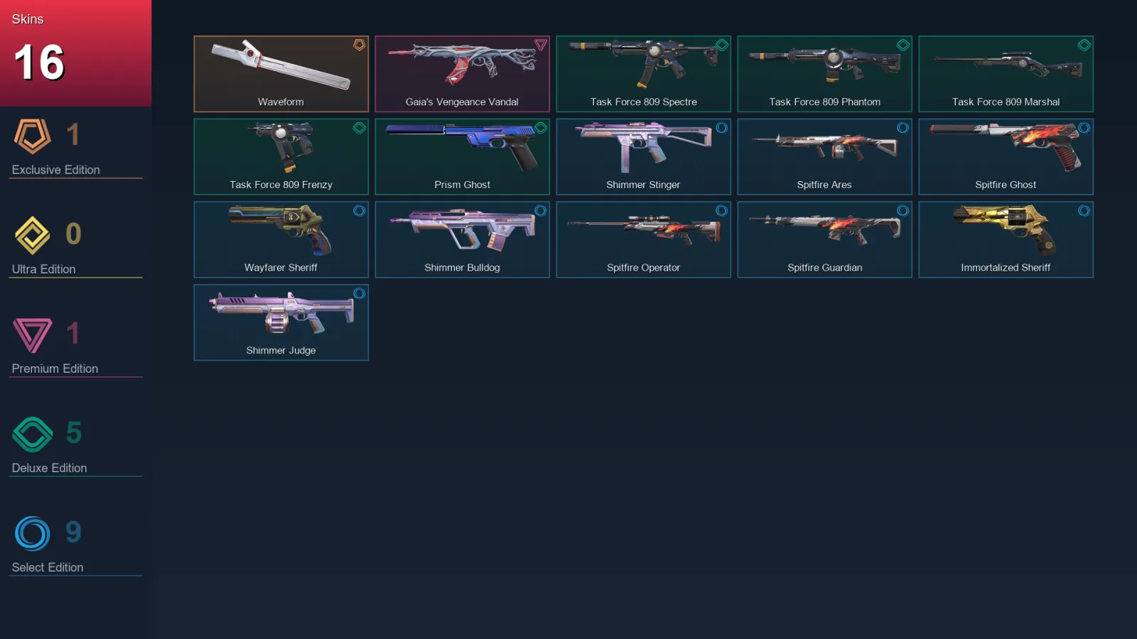 EU | Lv82 | Unranked | 16 Skin | 22 Agent | 33 Buddy