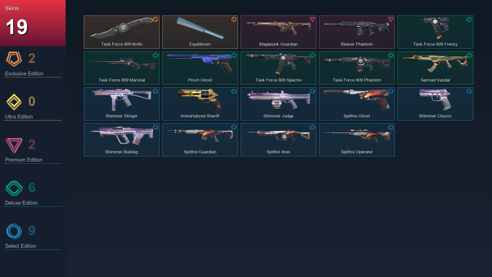 EU | Lv42 | Unranked | 19 Skin | 19 Agent | 17 Buddy