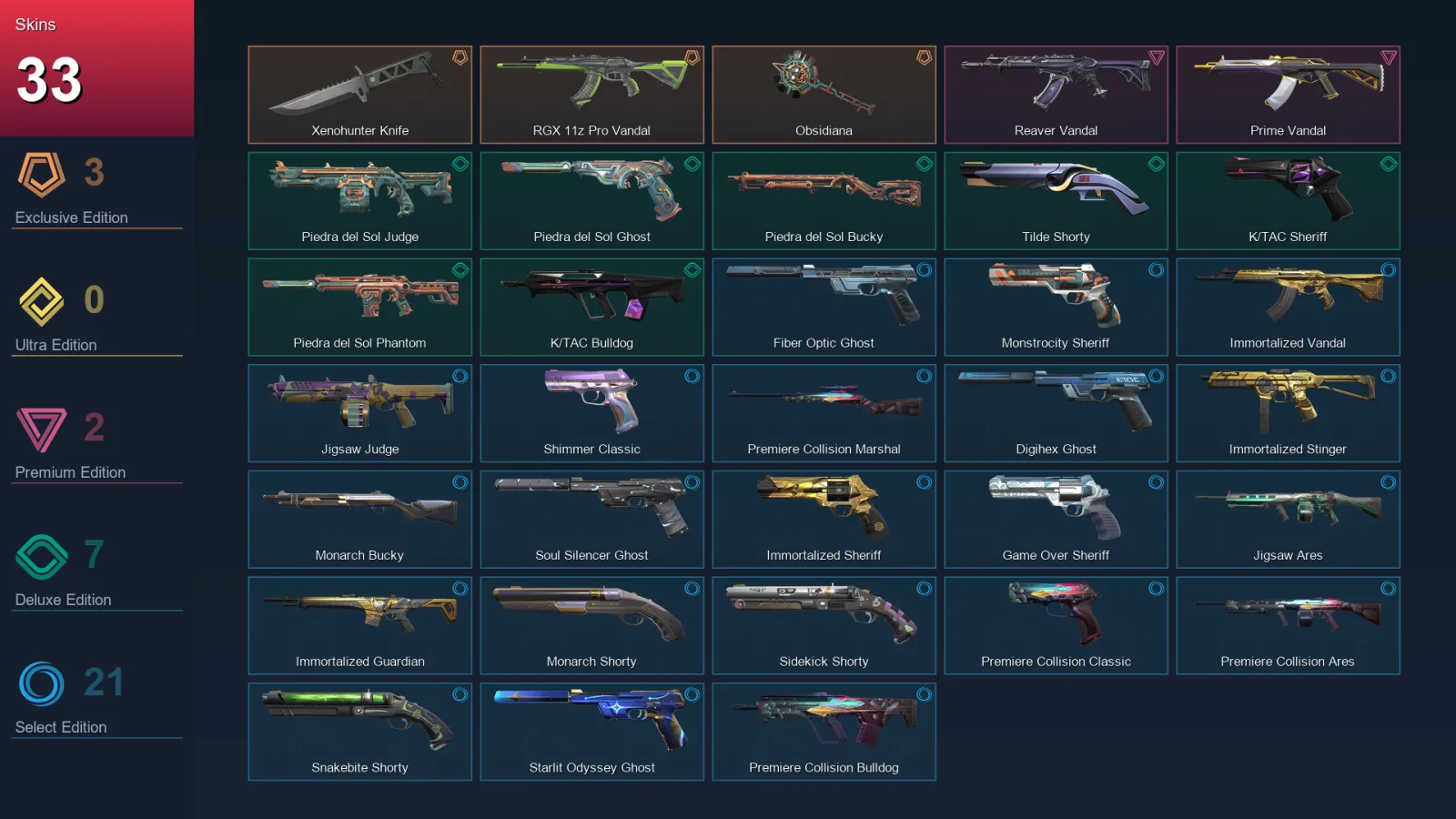 BR | Lv187 | Unranked | 33 Skin | 25 Agent | 83 Buddy — Valorant account