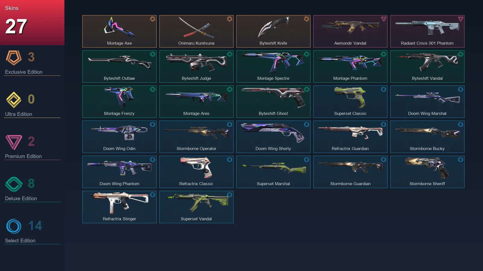 BR | Lv60 | Unranked | 27 Skin | 18 Agent | 35 Buddy — Unranked / Smurf Valorant