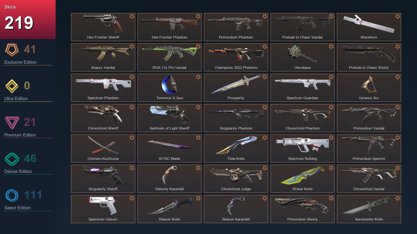 NA | Lv257 | Unranked | 219 Skin | 25 Agent | 178 Buddy — Valorant account