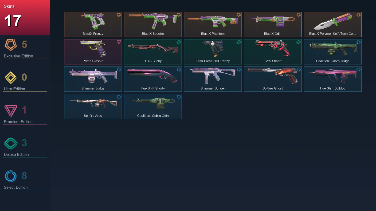 AP | Lv24 | Unranked | 17 Skin | 10 Agent | 18 Buddy