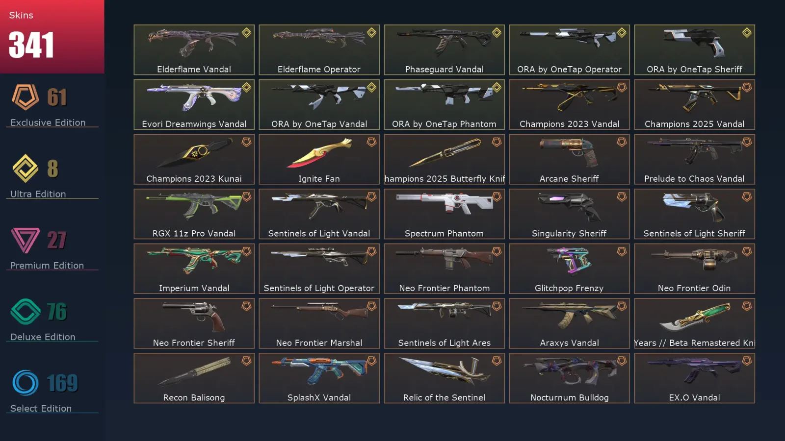 [Valorant] | EU | Level 473 | 28 Agents | 341 Skins — Valorant account
