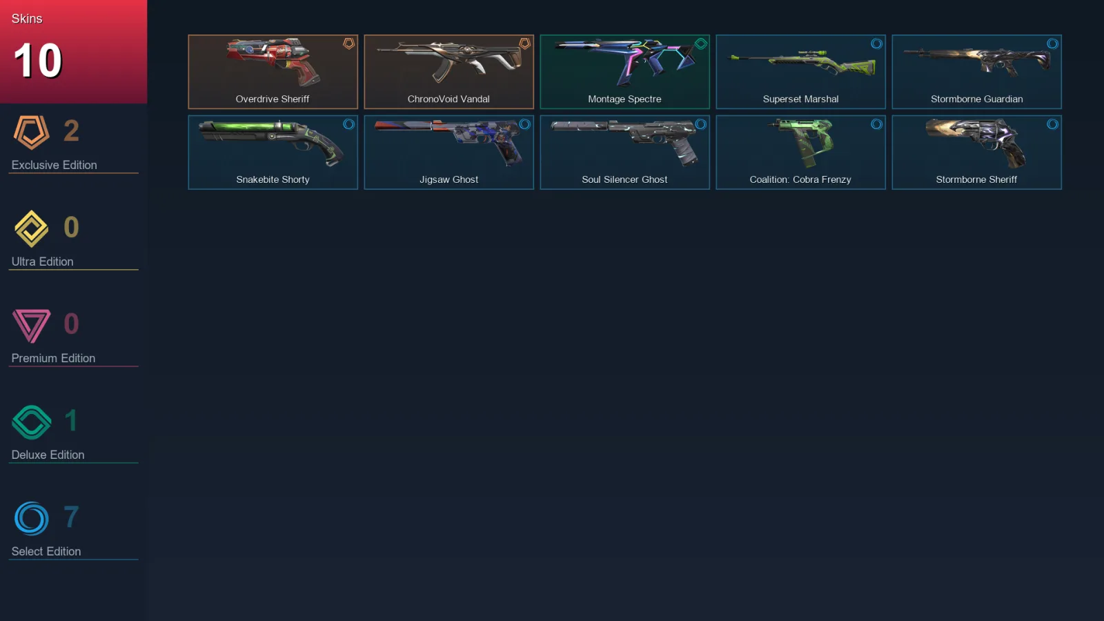 EU | Lv83 | Unranked | 10 Skin | 24 Agent | 31 Buddy