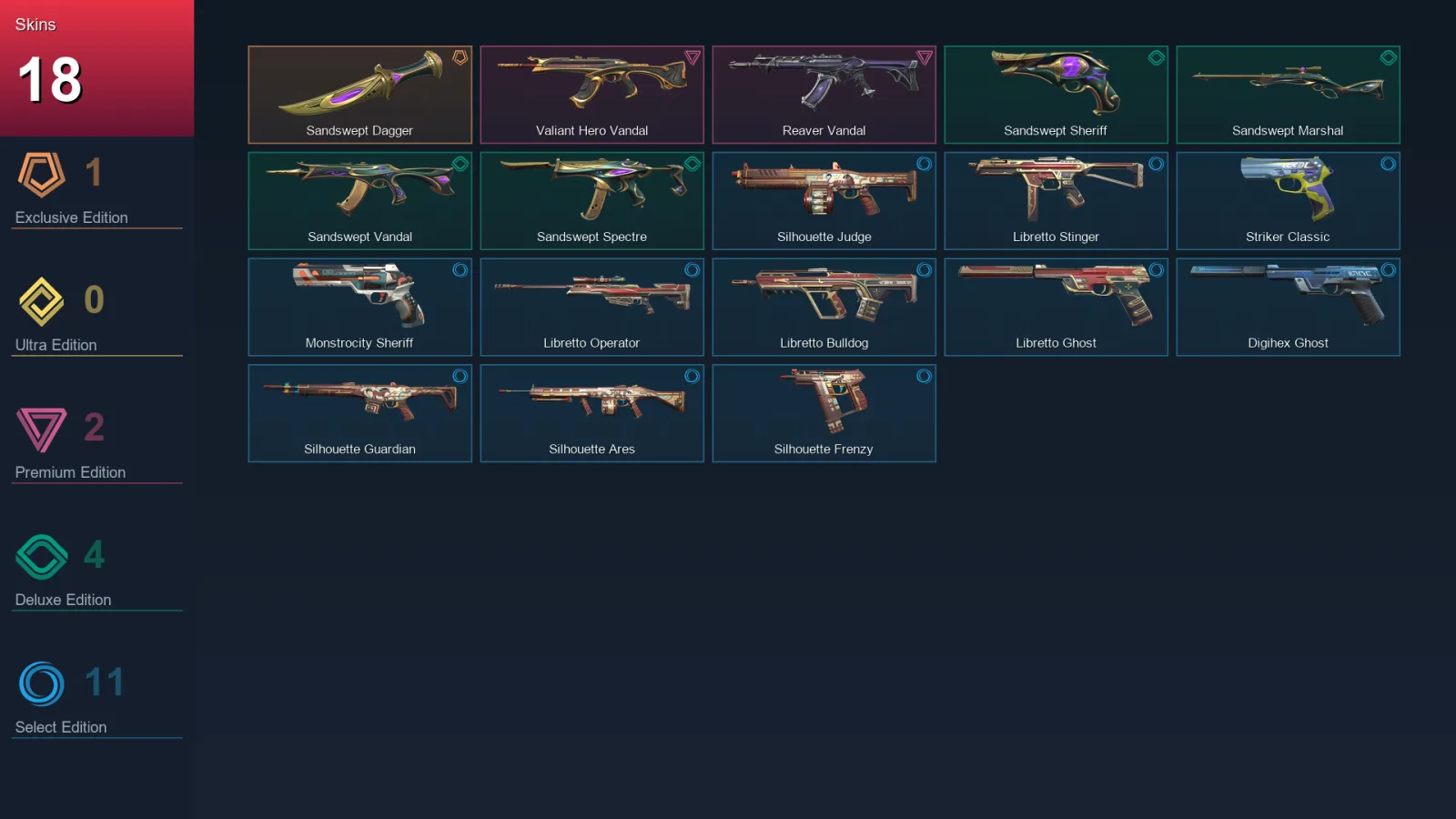 AP | Lv107 | Unranked | 18 Skin | 23 Agent | 50 Buddy — Valorant account