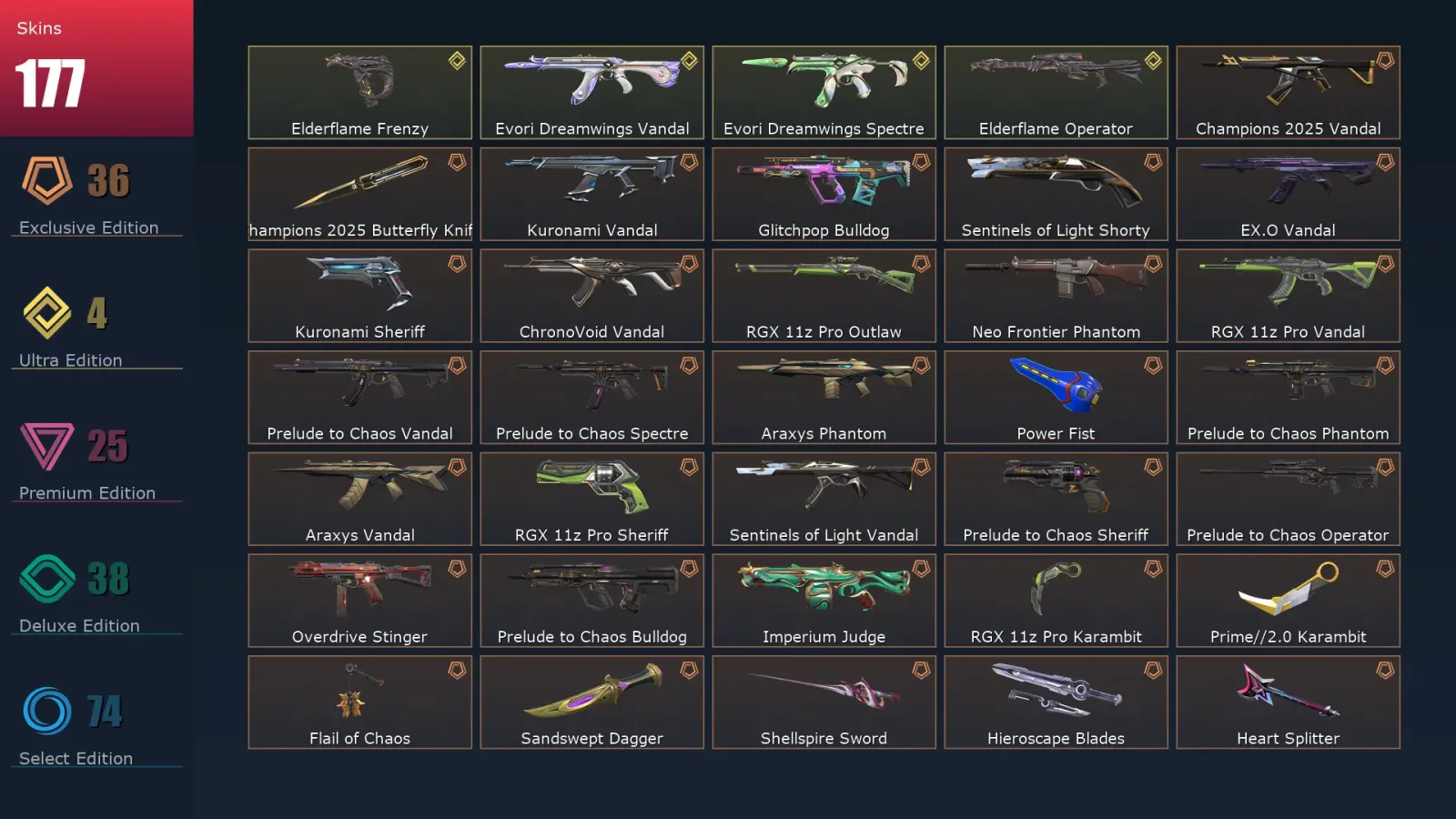 [Valorant] | EU | Level 306 | Diamond 3 | 29 Agents | 177 Skins — Valorant account