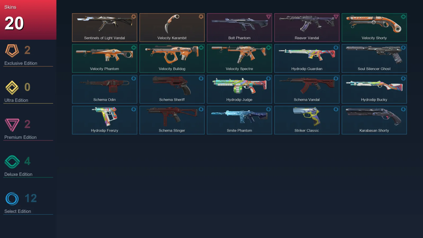 EU | Lv104 | Unranked | 20 Skin | 27 Agent | 49 Buddy