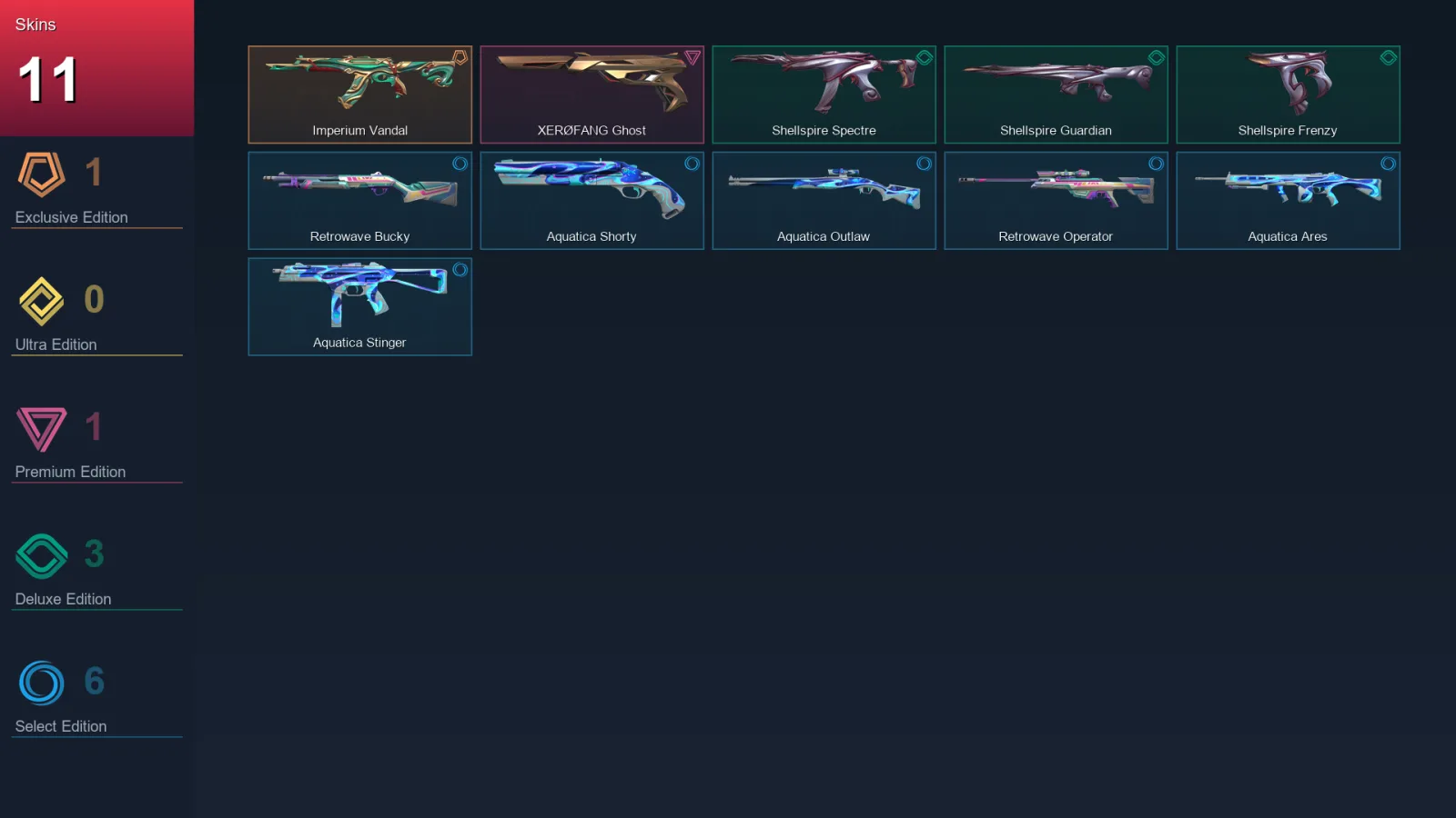 EU | Lv34 | Unranked | 11 Skin | 12 Agent | 20 Buddy