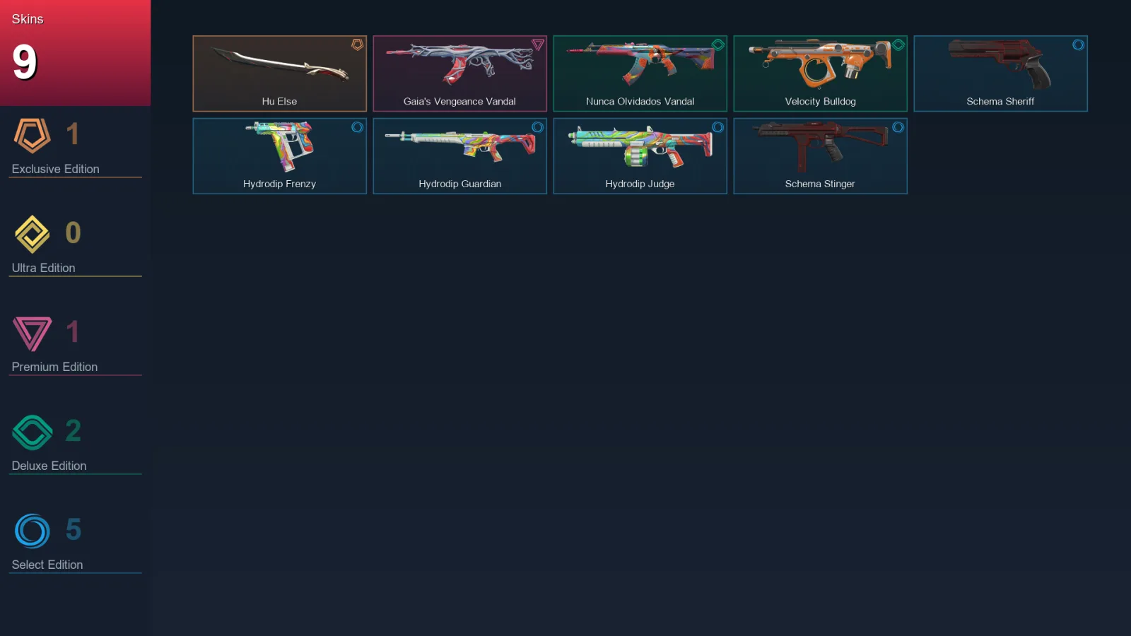 EU | Lv30 | Unranked | 9 Skin | 10 Agent | 15 Buddy